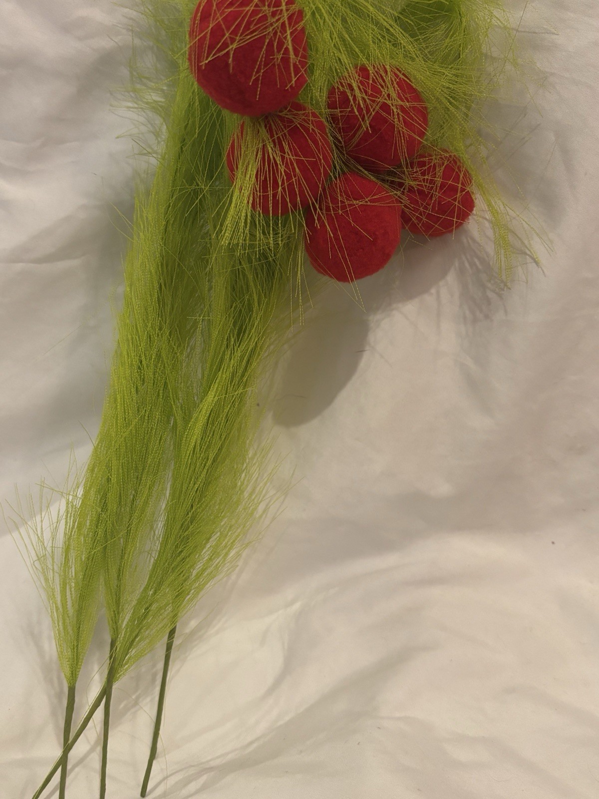15Pcs-Decorative floral Green,White,Red; Plant stems, #30