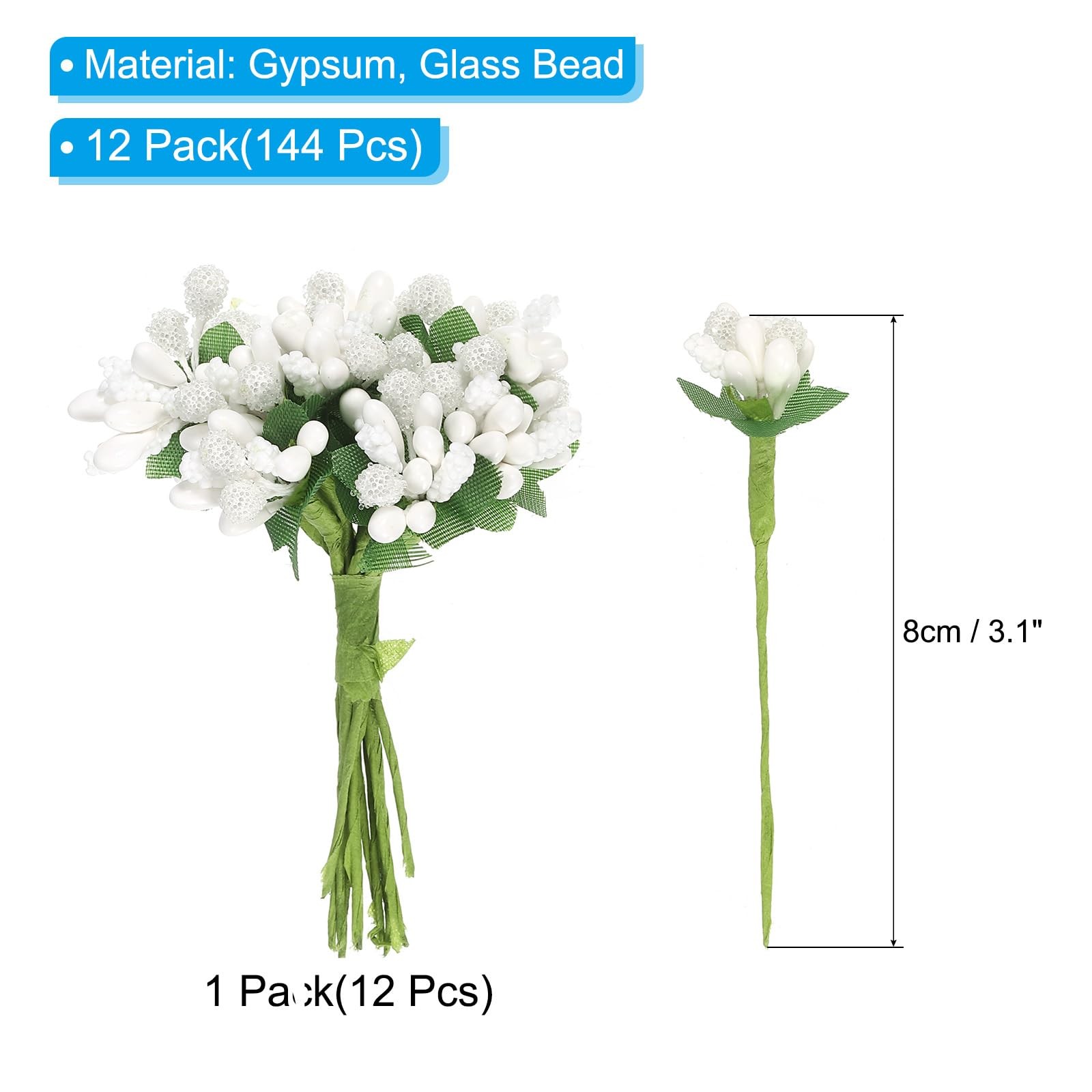 Mini Artificial Pip Berry Picks Bunch, 144Pcs Fruit Flower Stamens for Craft …