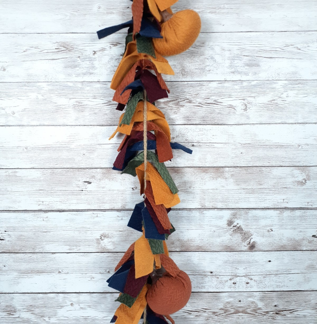 Ashland Fall Fabric Garland 6 ft Pumpkins Felt Autumn