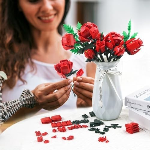Lego Flowers Bouquet Building Set, Creative Artificial Wildflowers Botanical