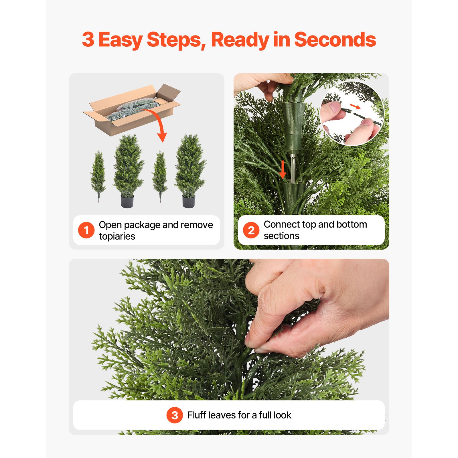 Uimoso 48-Inch Artificial Cedar Tree for Outdoor and Indoor Decoration
