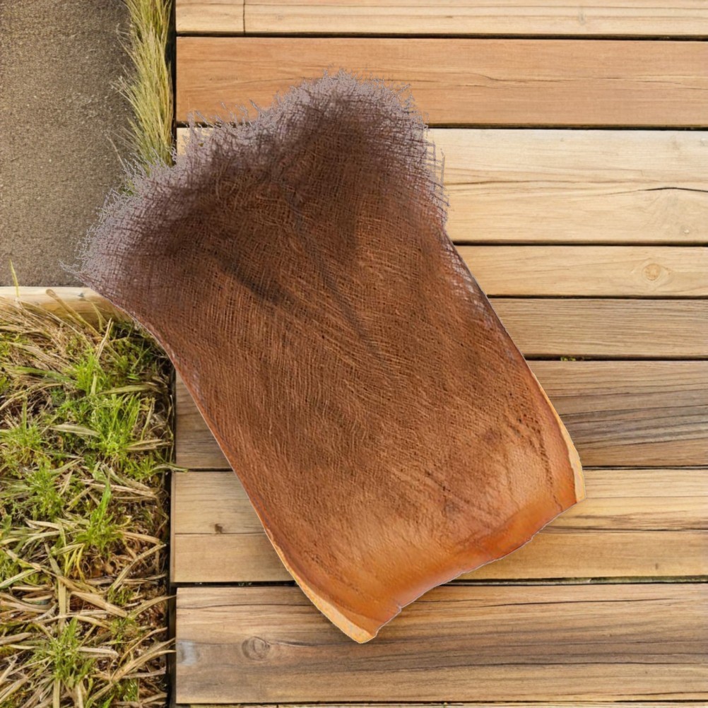 5 Sheets Brown Natural Palm Fiber Garden Decor for and Home Decorations