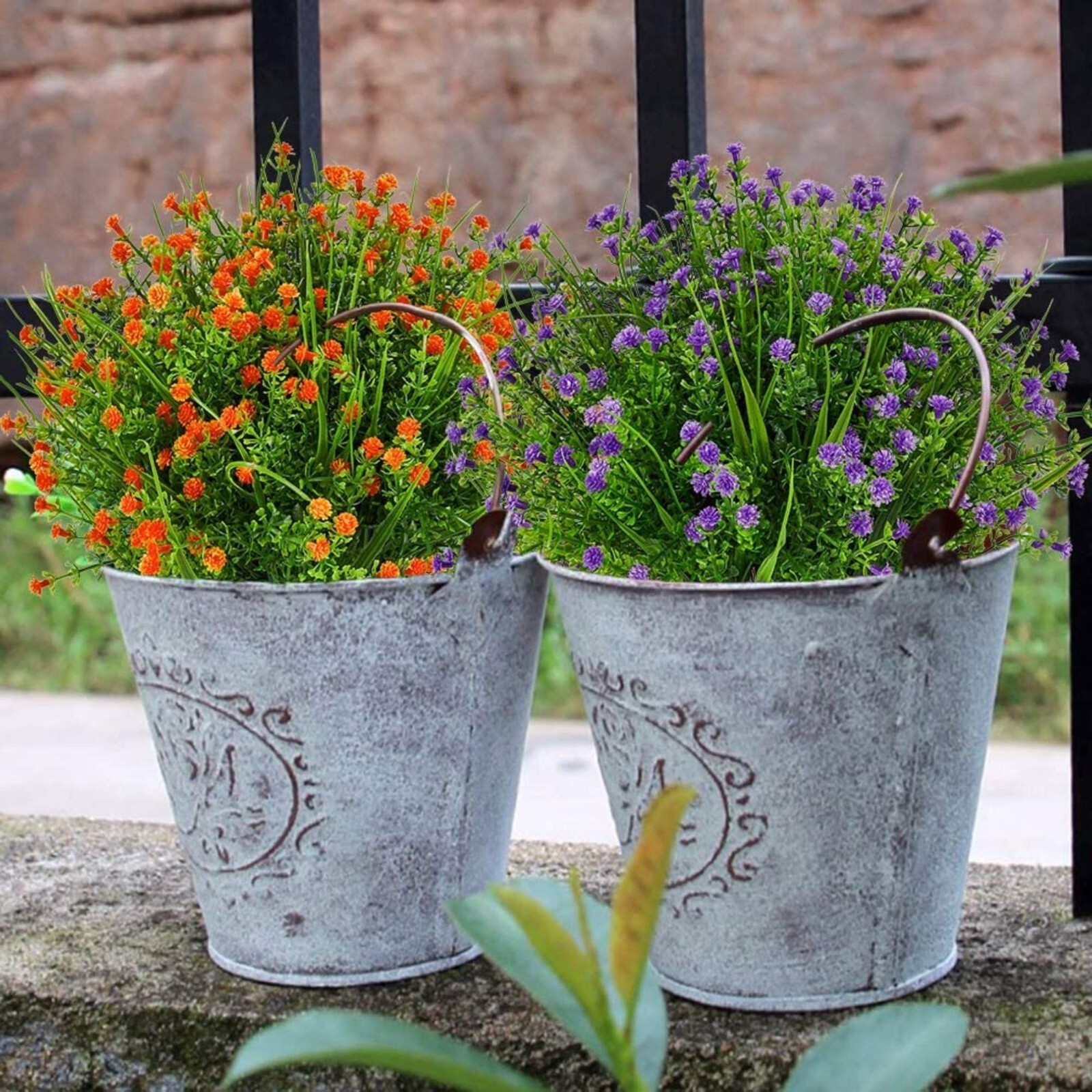 Outdoor Indoor Artificial Flowers Baby Breath Fake Flowers UV Resistant Purple