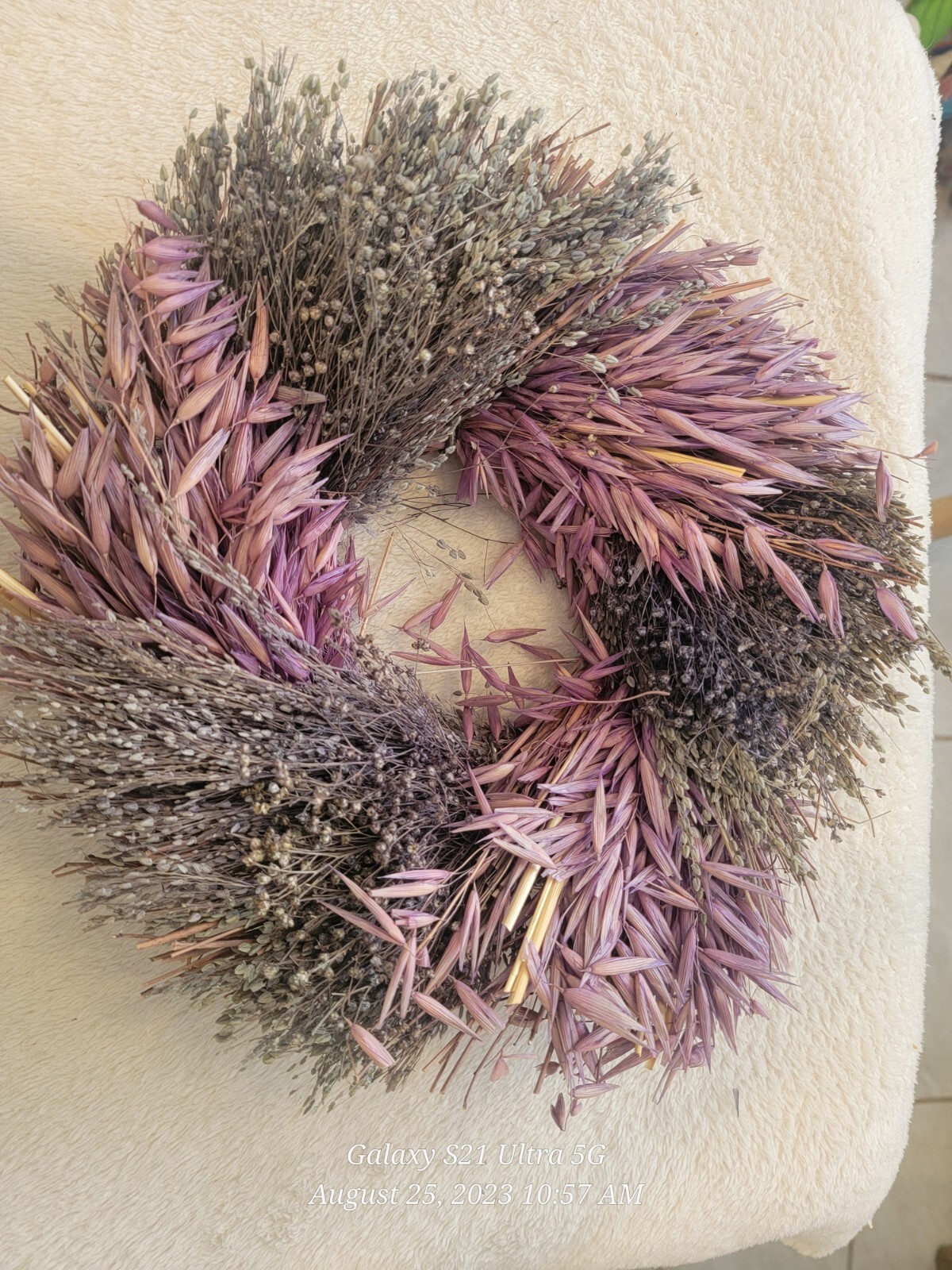 Artificial Wreath and Bouquet Combo. Purple Double Color SONOMA