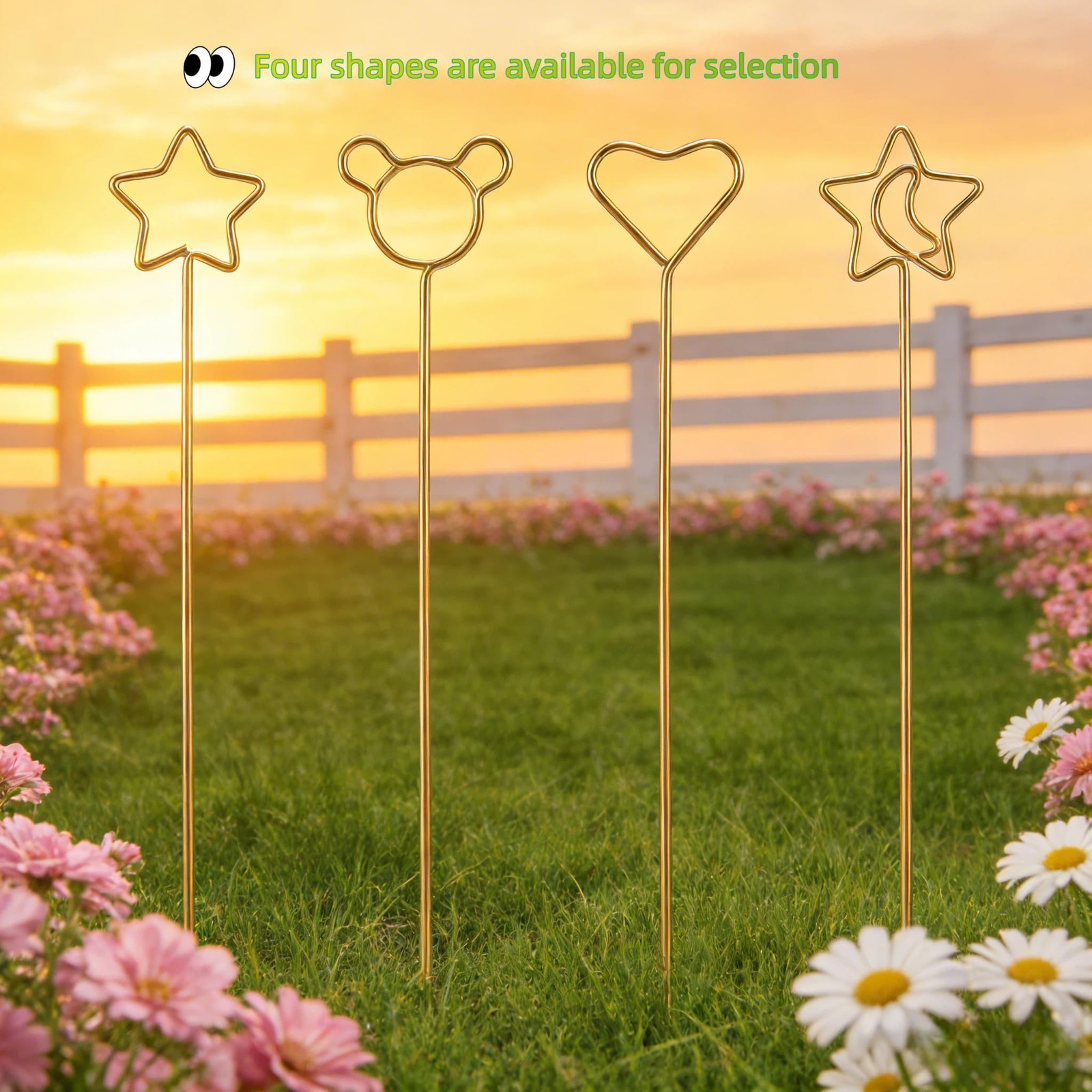 Metal Wire Floral Picks, 50 Pcs Thickened Picture Sticks for Centerpieces, Ph…