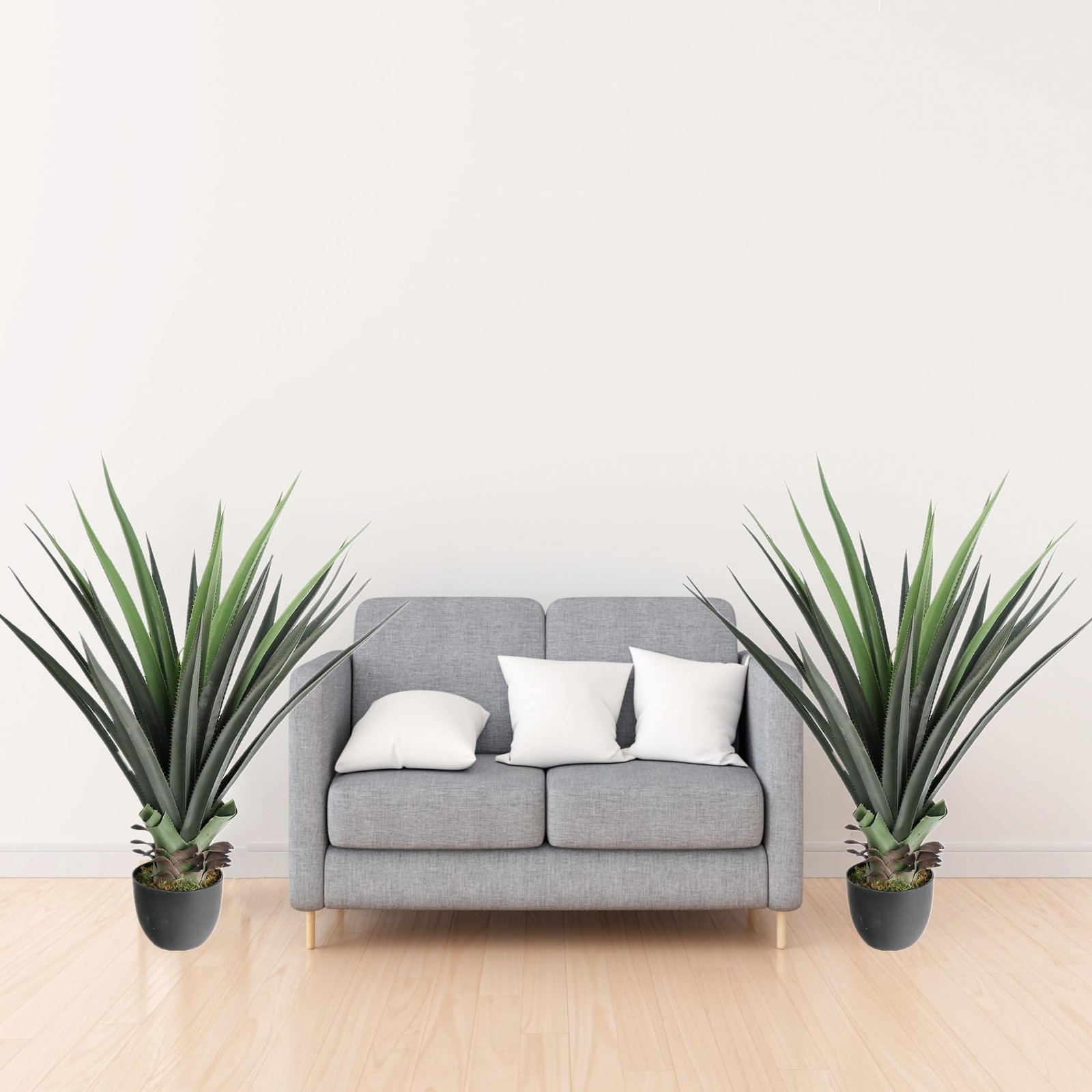 2 Pack 3 ft Artificial Spiked Agave Plant 36 inch Faux Agave Plants Fake Floo…