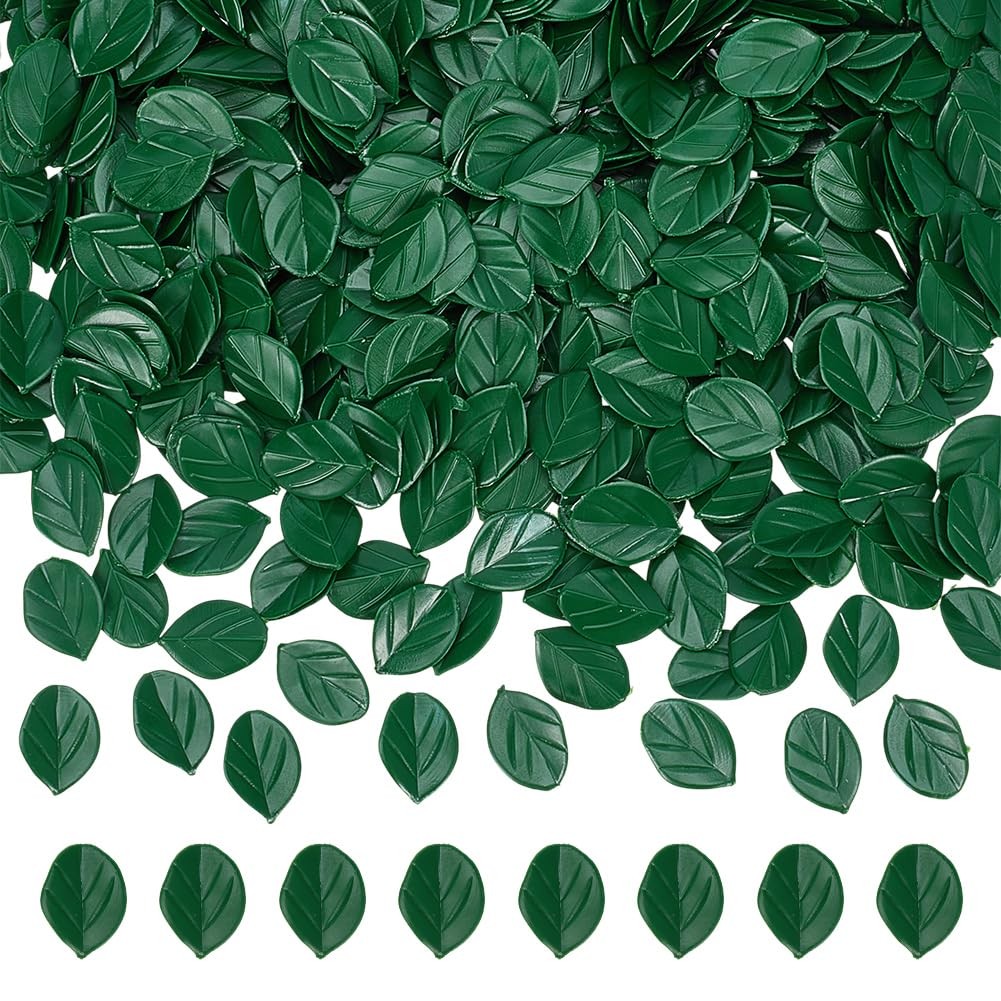 600 PCS Artificial Mint Leaf Miniature Fake Leaves Realistic Plastic Props