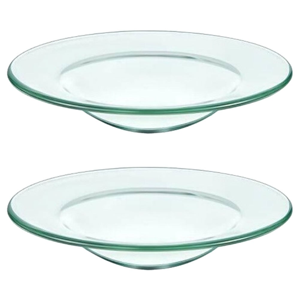 2Pcs Transparent Glass Wax Warmer Plates Reusable Candle Warmer Replacement
