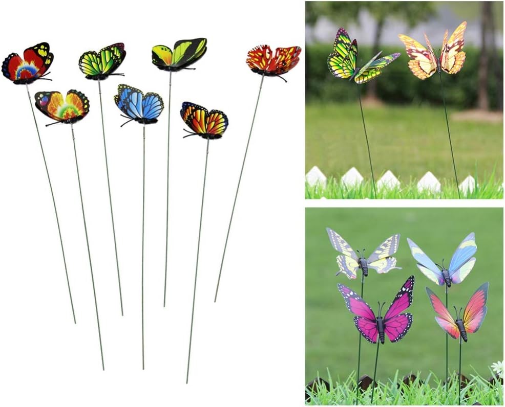 12PCS Butterfly Stakes 11.4 inch Waterproof Butterfly Garden Decorations