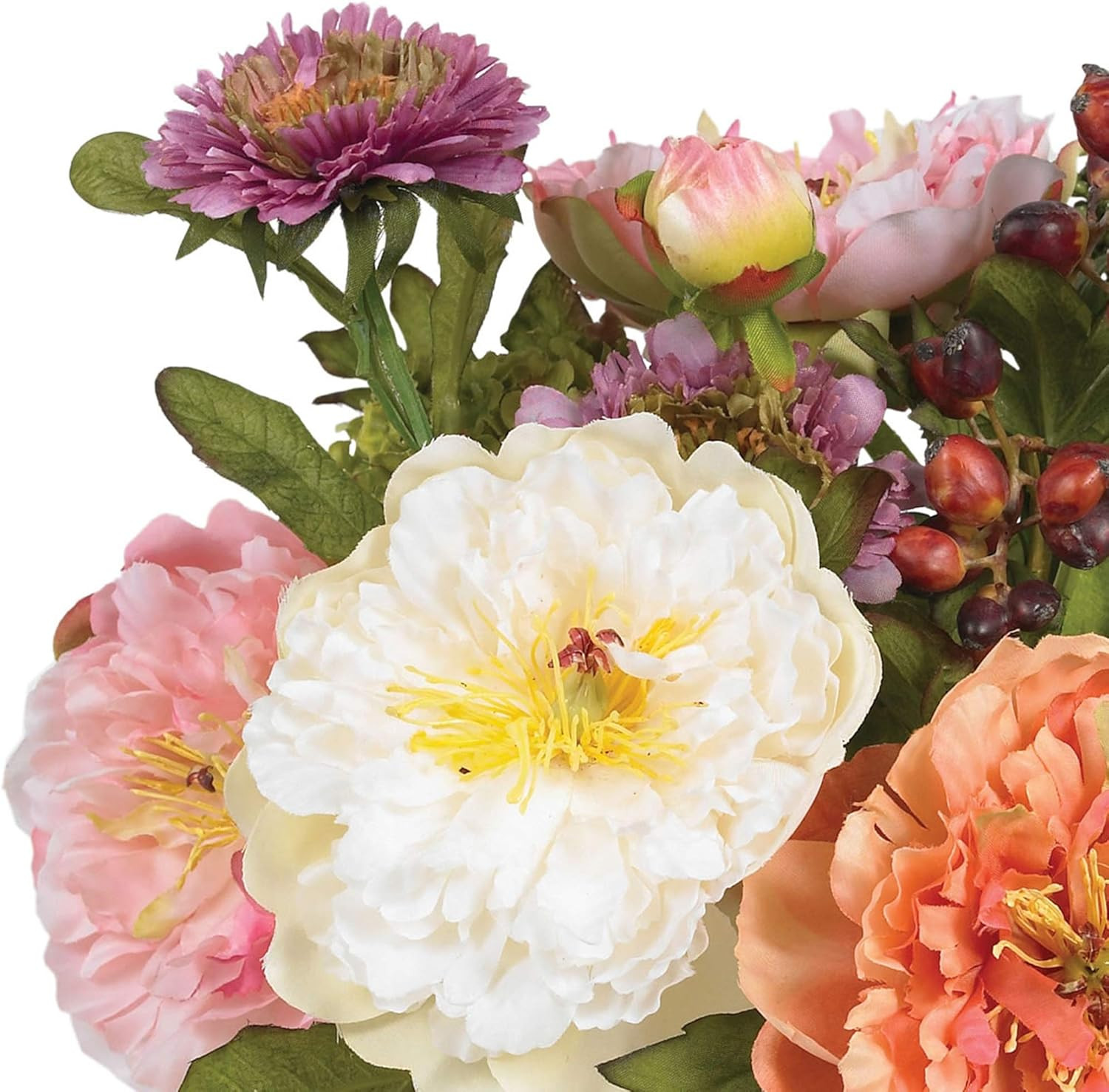 Vibrant Mini Artificial Peony Floral Arrangement for Home Decor – Assorted Color