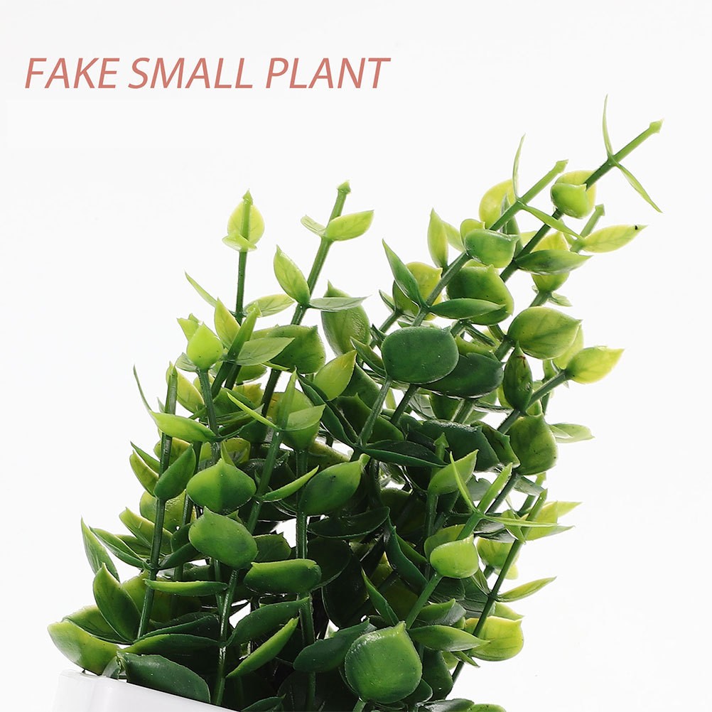 3pcs Artificial Green Plants Small Fake Plants in Pots Lifelike Potted Plants
