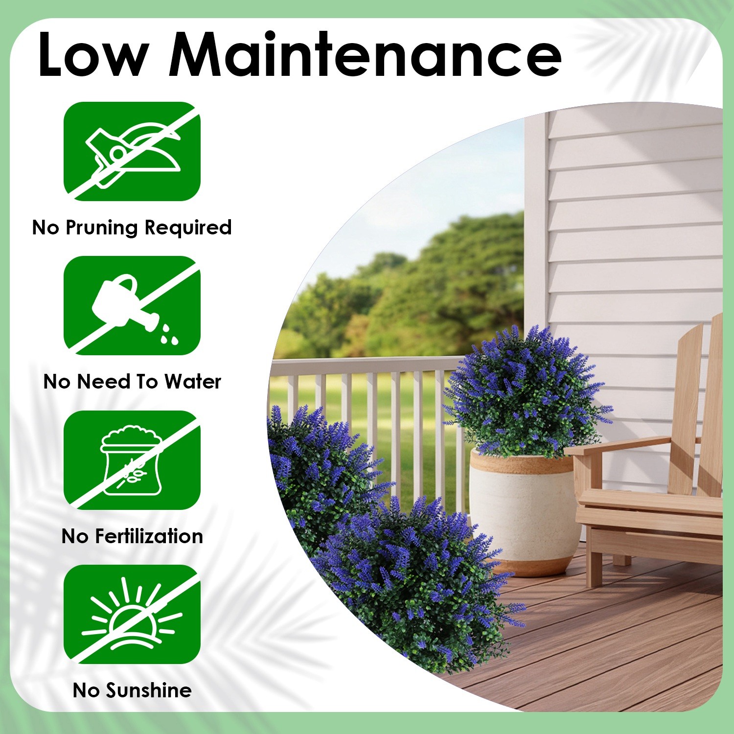 2Pack Artificial Lavender Topiary Ball Trees / Peanut Tree UV Resistant Shrubs