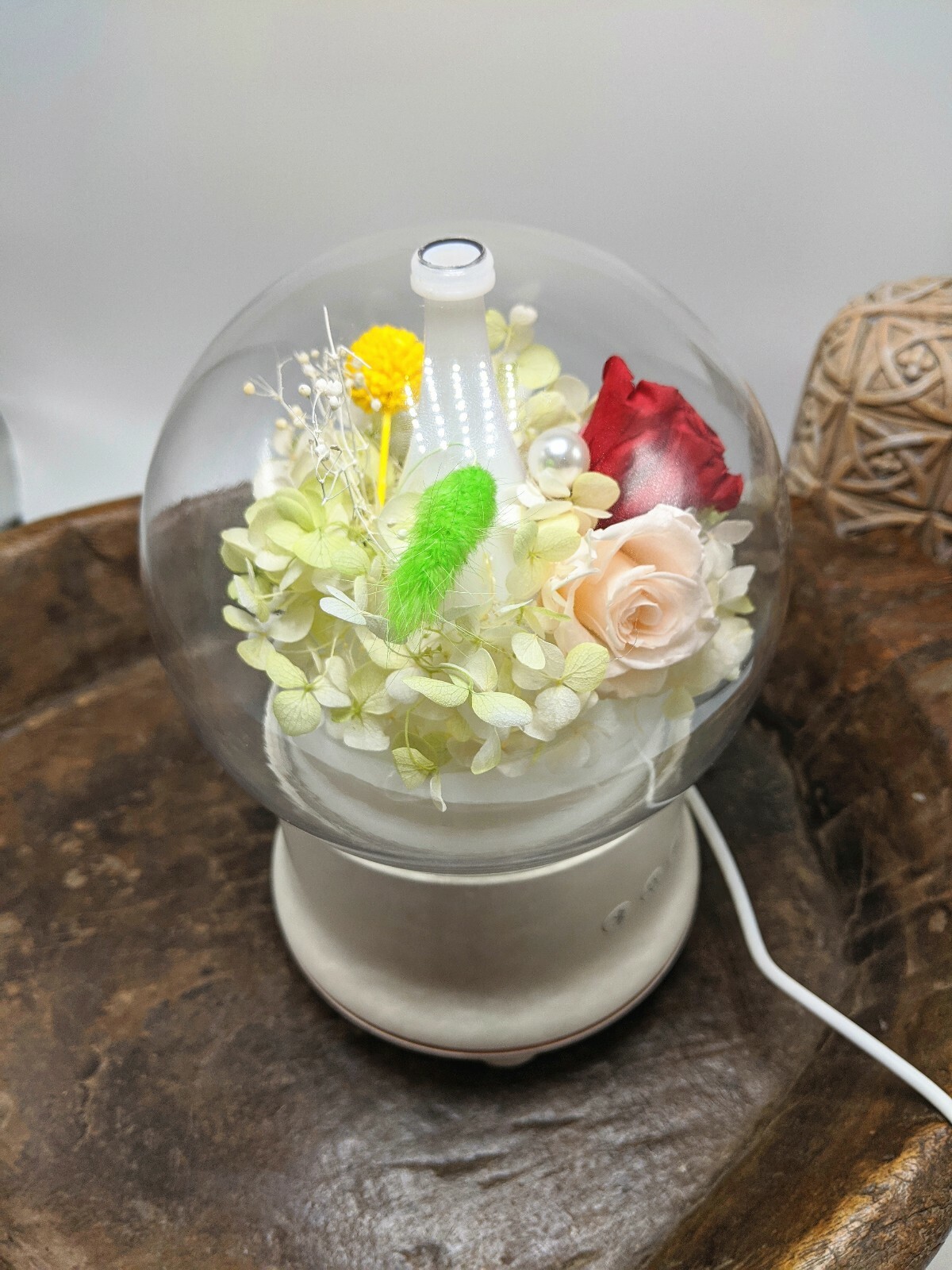 Essential Oil Diffuser Speaker Bluetooth WHITE Humidifier w/ LED Night Light