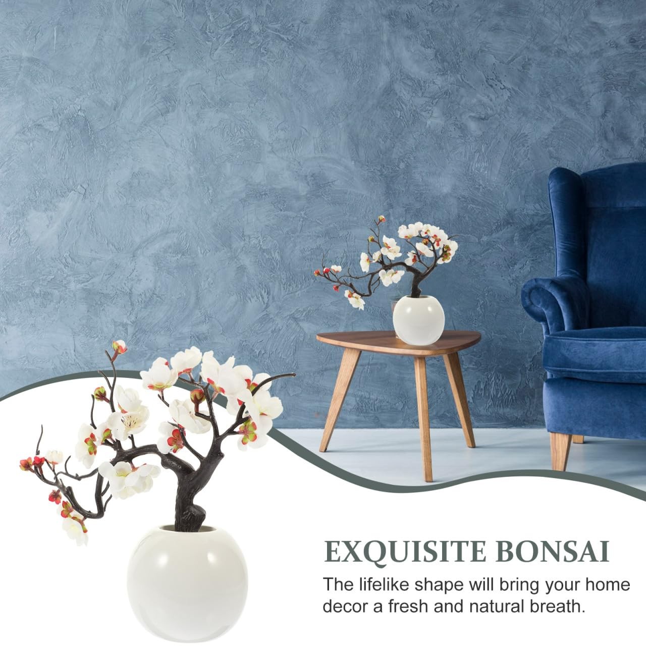 Artificial Potted Fake Wintersweets Plant Decorative Bonsai Ornament for Home…