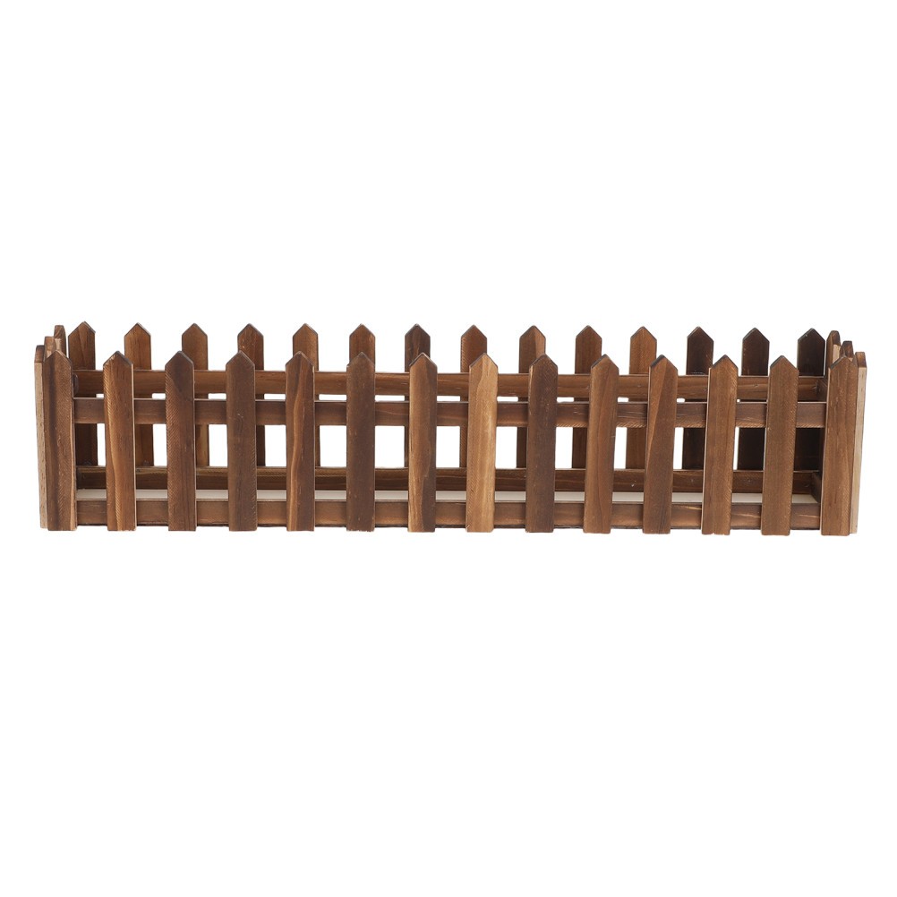 Countryside Flower Box Artificial Flowers Base Wooden Floral Planter
