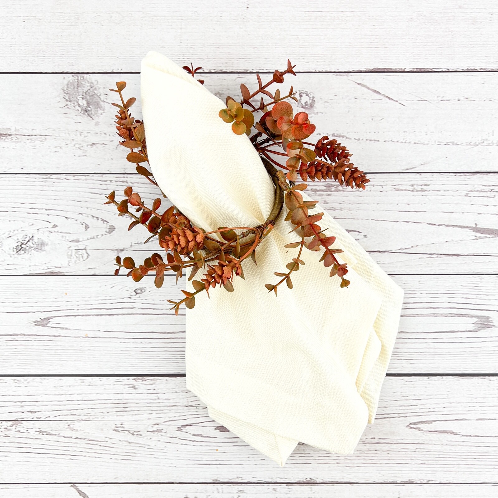 Orange Eucalyptus and Hops Small Candle / Napkin Ring 2.5″ Inner Diameter Fall