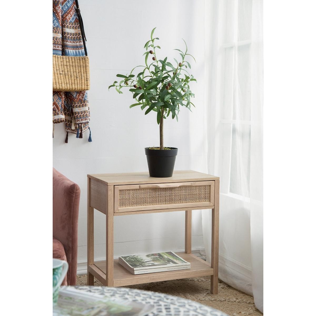 A&B Home 420022-AB Olive Tree Green and Black Faux Plant