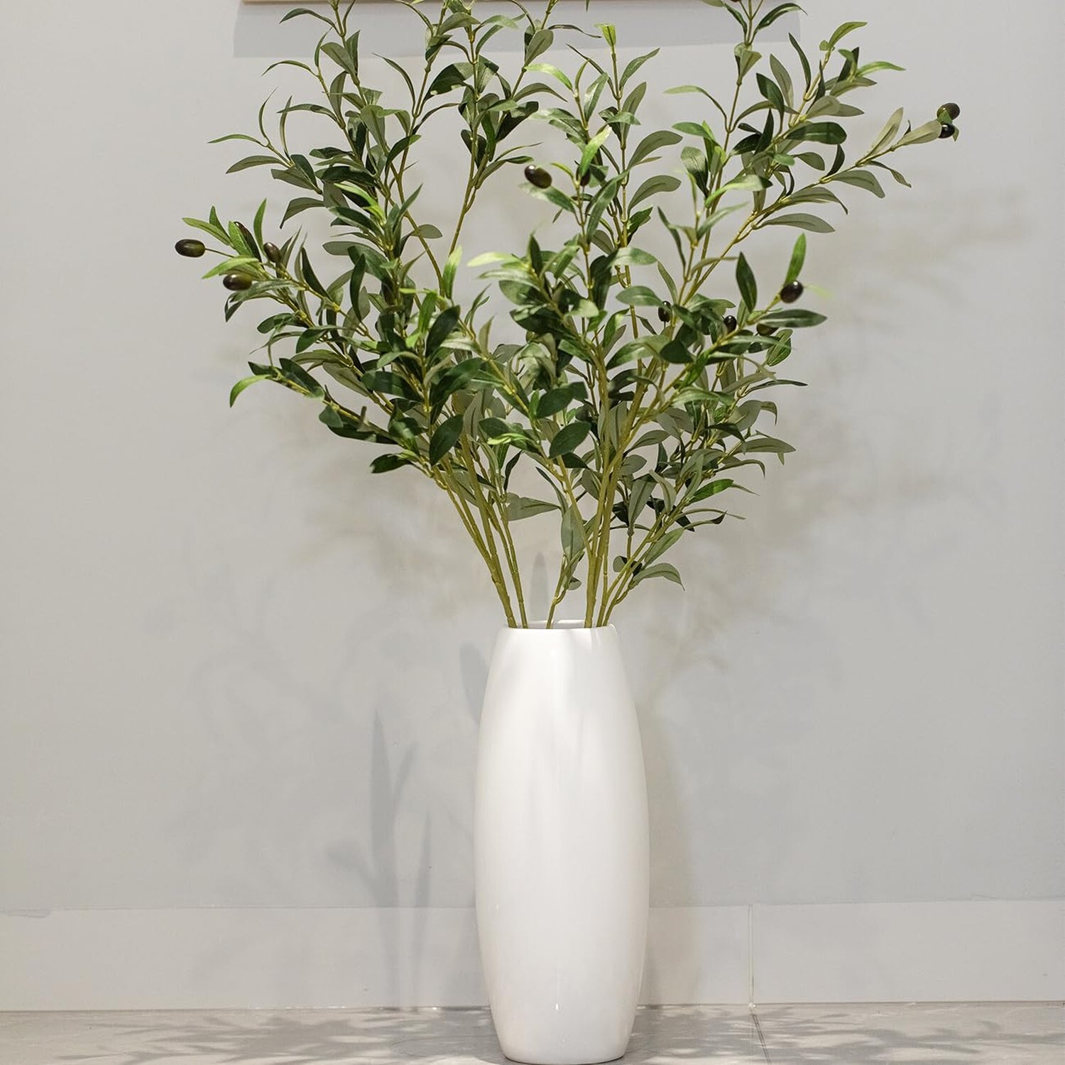 39 Inch Artificial Olive Branches for Vases, Fake Plants Greenery Stems with …