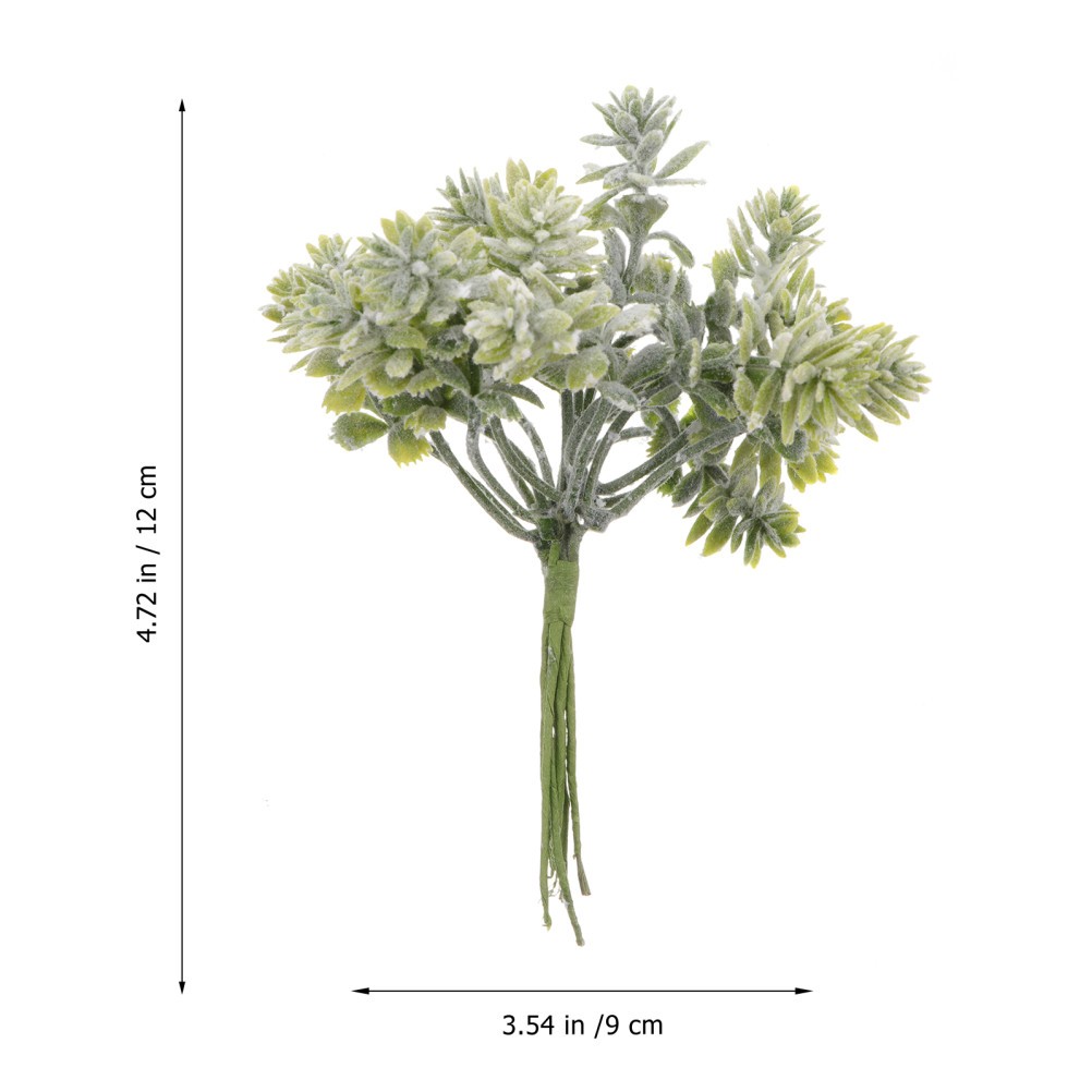 5Pcs Fake Leaves Branch for Indoor Decoration with Lifelike Green Leaves