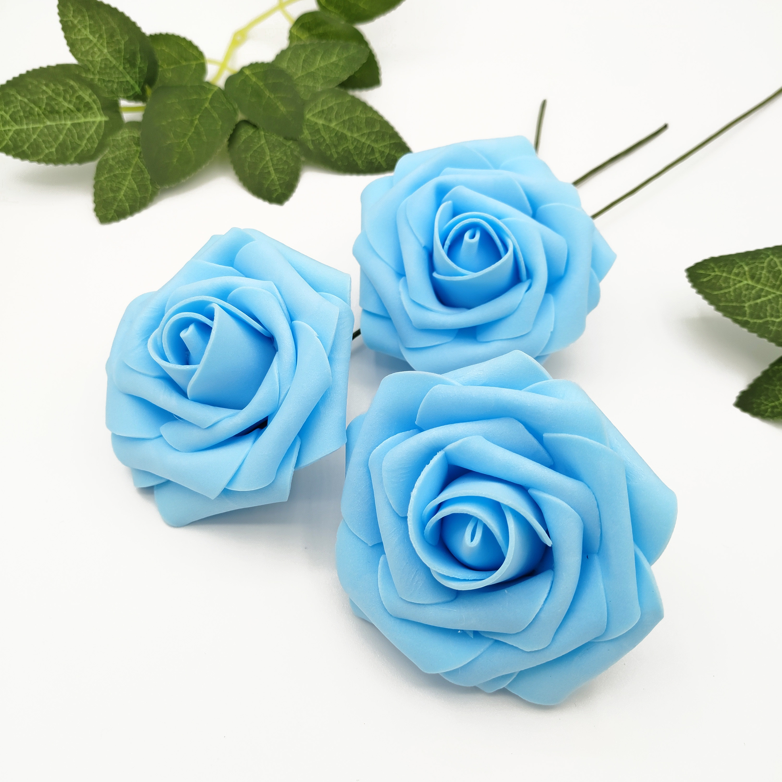US 25 Artificial Rose Flower Floral Bridal with Stem Wedding Bouquet Decoration
