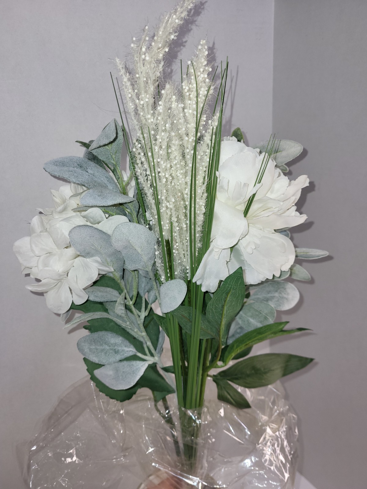 Hydrangea And Eucalyptus Artificial Floral Arrangement