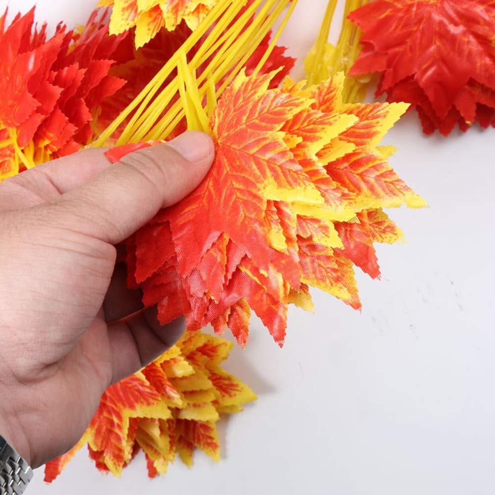 90 Feet 12 Strands Artificial Fall Maple Leaves Garland Autumn Fake Leaf Vine…