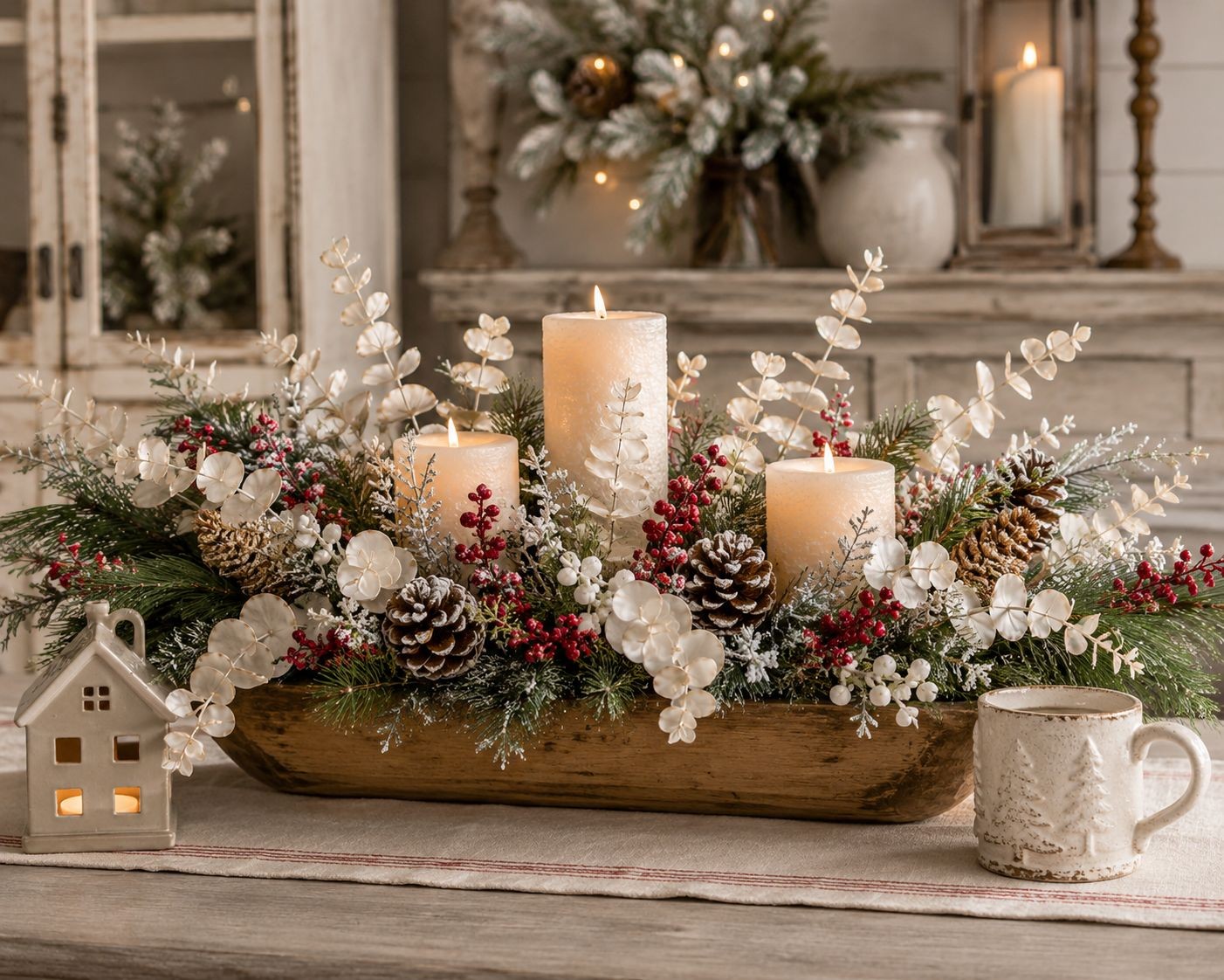 White Eucalyptus Stems Set of 10 Faux Eucalyptus Branches White Greenery Wedding