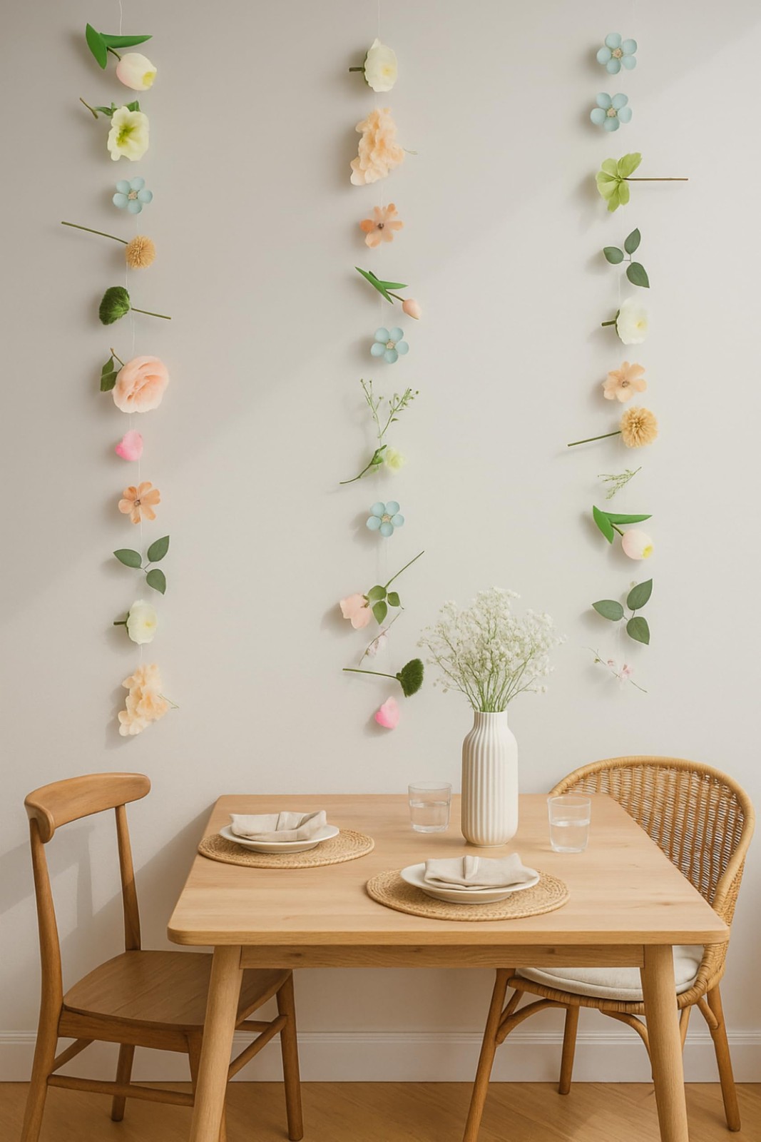 3 Pcs Artificial Flowers Hanging Decorations, 29.5ft Wildflower Daisy Garland…