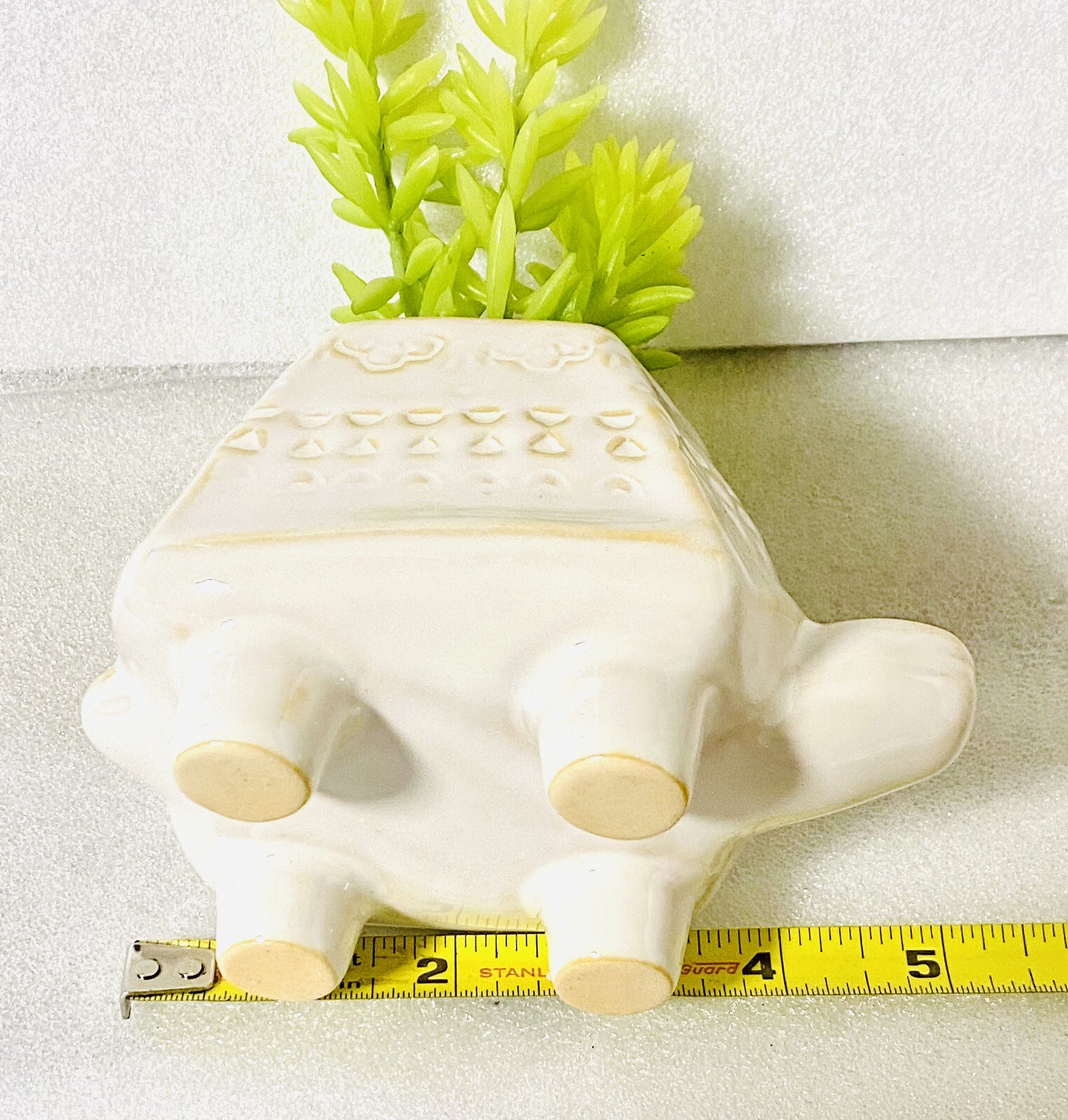 Turtle Ceramic Planter Artificial Succulent Flora Bunda NWT