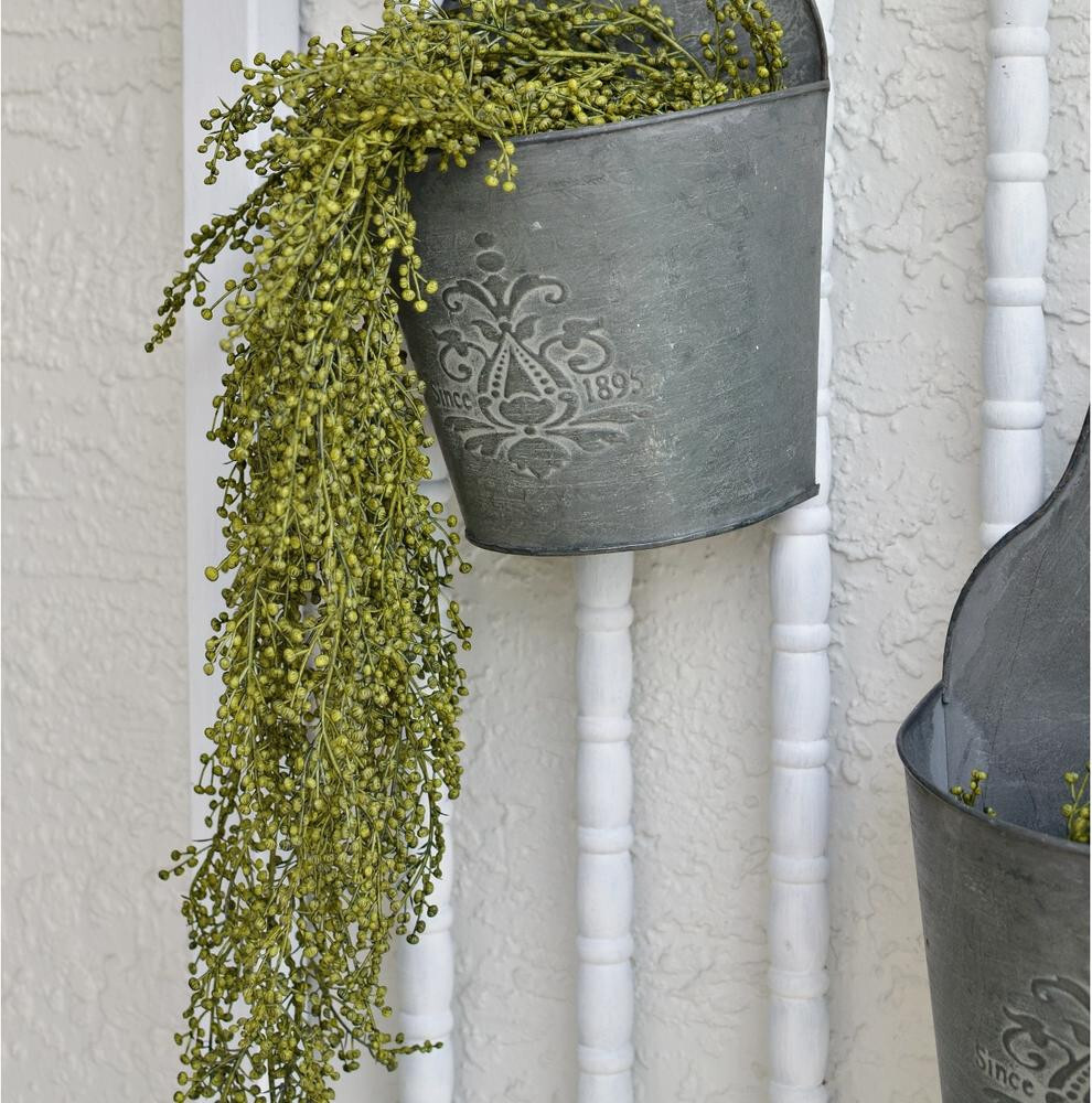 30″ Hanging Artificial Sedum Decorative Floral Bush