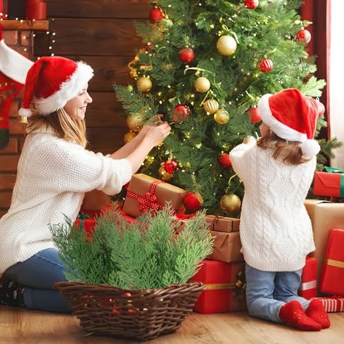 Artificial Pine Branches,Pcs Christmas Faux Cedar Stems, Artificial 40 Green