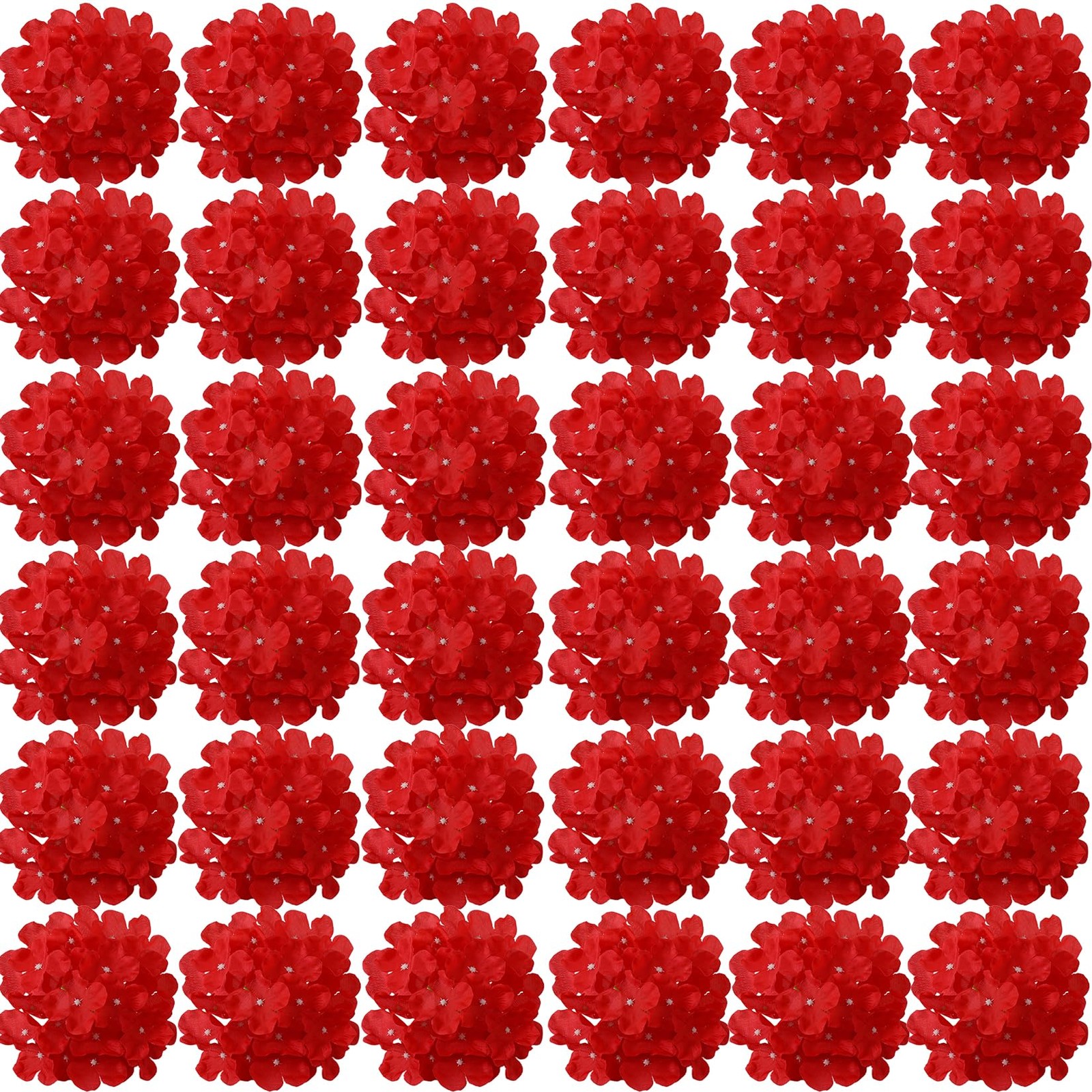 Silk Hydrangea Heads 36 Pcs Artificial Flowers Heads and 3 Dozens Stems Fake …