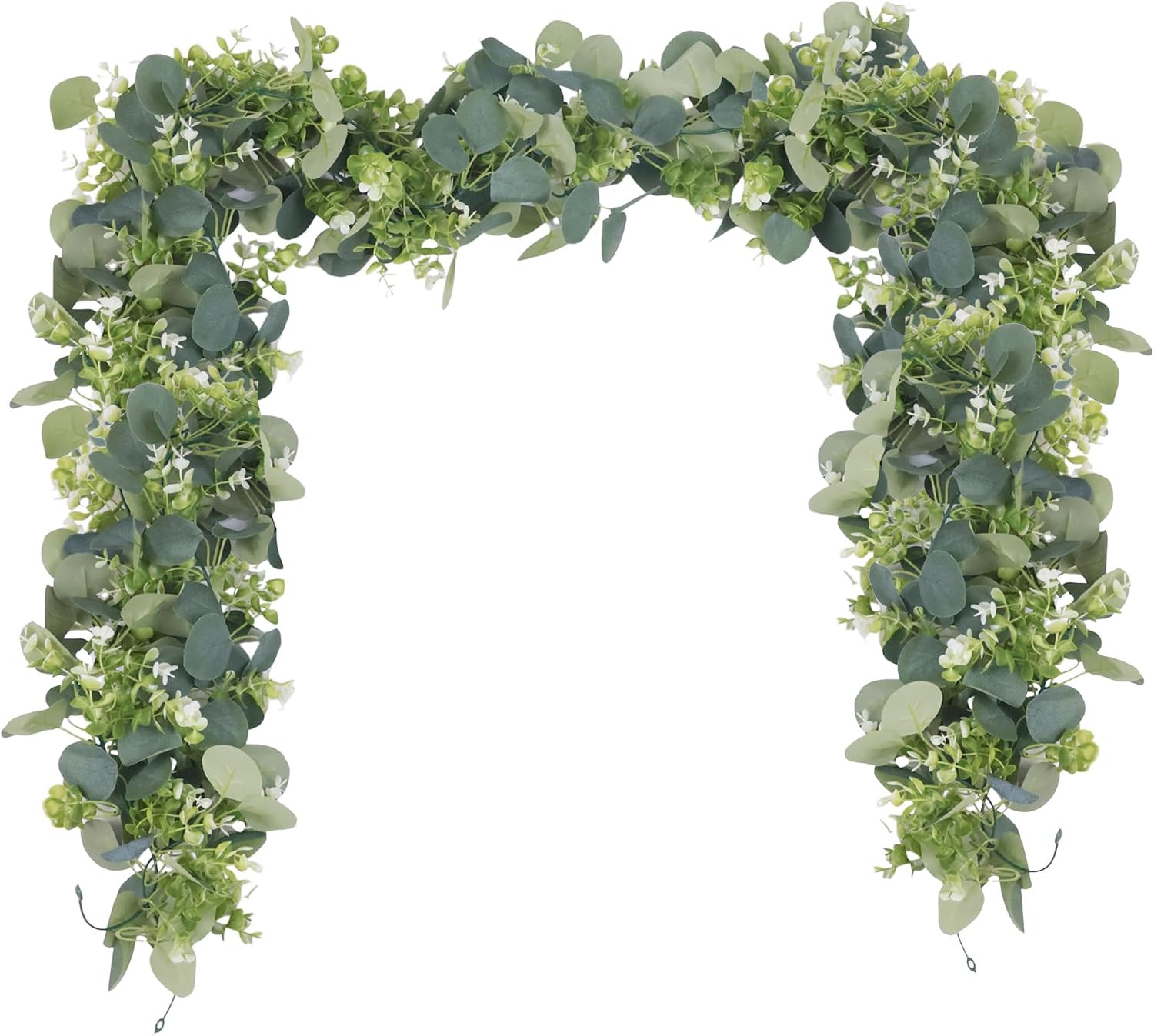 2 Pack Eucalyptus Garland 6 FT Artificial Greenery Garland Faux Silver Dollar Le