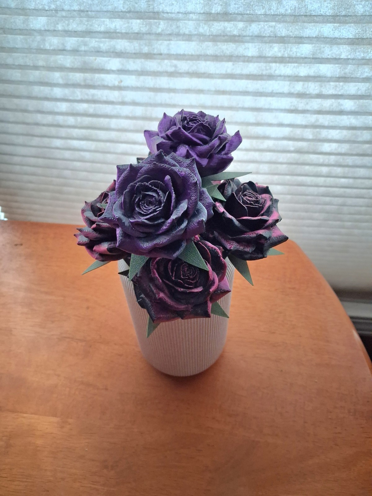 3d Printed Rose/Succulent Bouquet with Vase (More colors to choose from!)