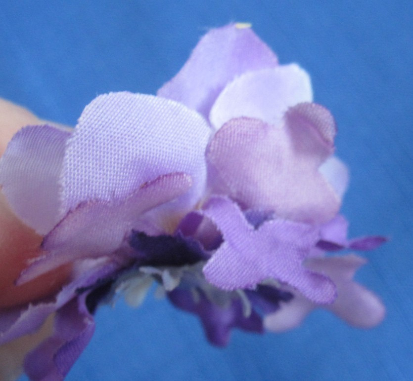 #6 Lot-49 Small/Medium Layers Used Silk Flower Petals 1-3″ Brads Multiple Colors