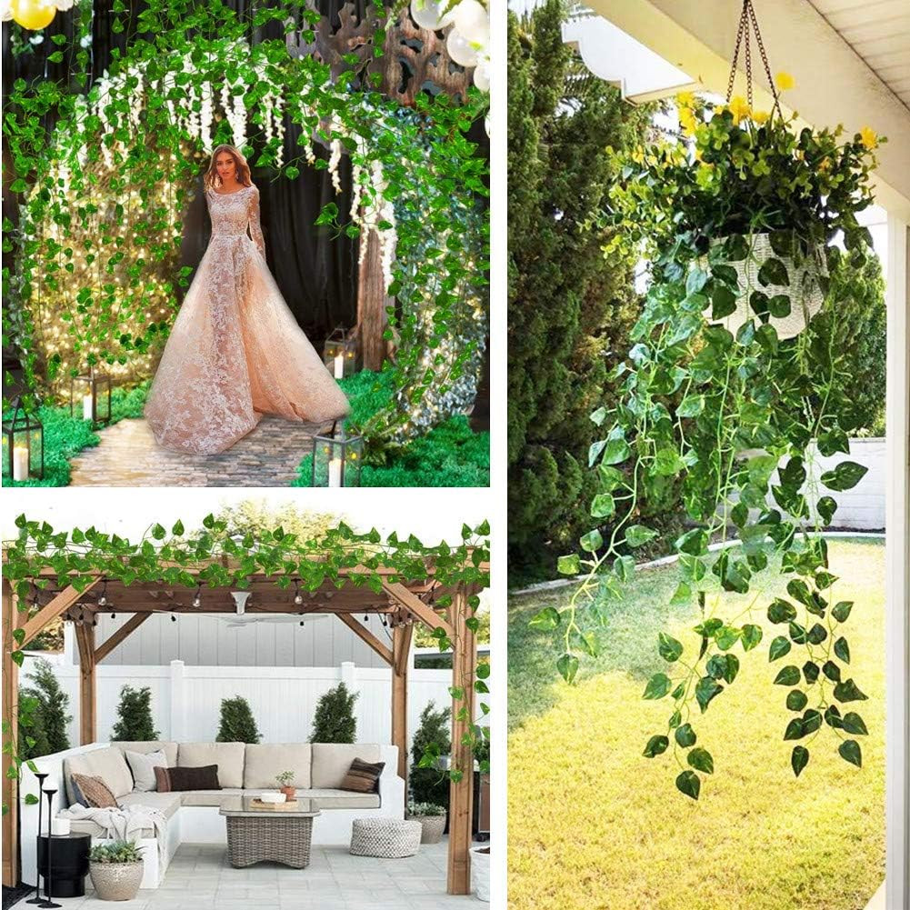 84 feet Artificial Vines Greenery Garland Fake Hanging Leaves Faux Foliage Plant