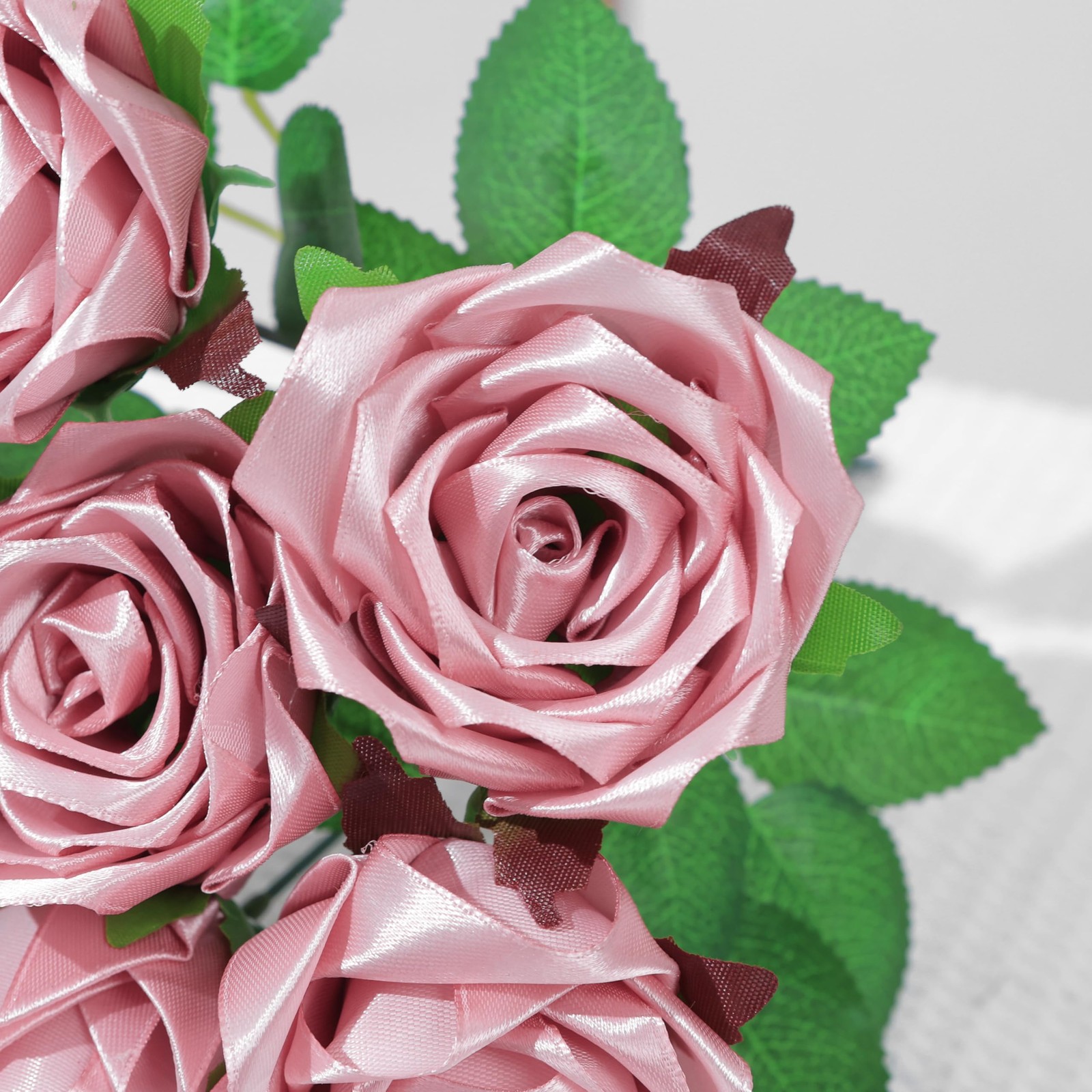 300Pcs Premade Satin Ribbon Rose Petals Half-Finished for Eternal Rose DIY Ra…