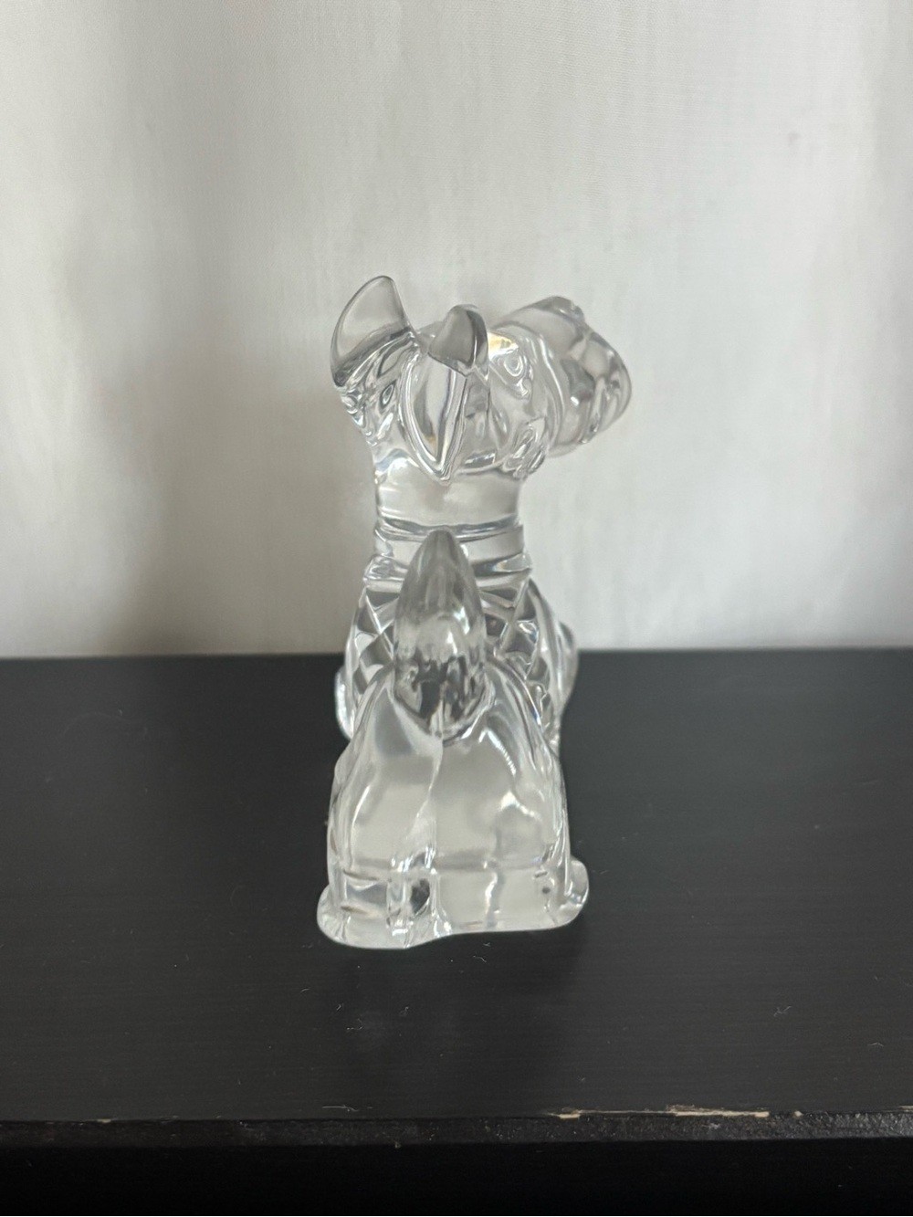 Princess House Crystal Scottie Dog Figurine 24 Percent Lead Crystal Vintage 1990