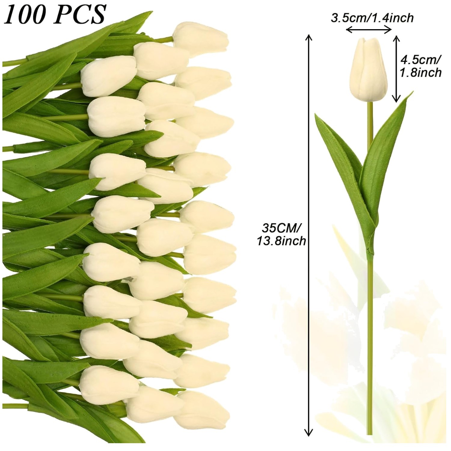 Faux Latex Tulip Bouquet – 100pc Wedding Decor