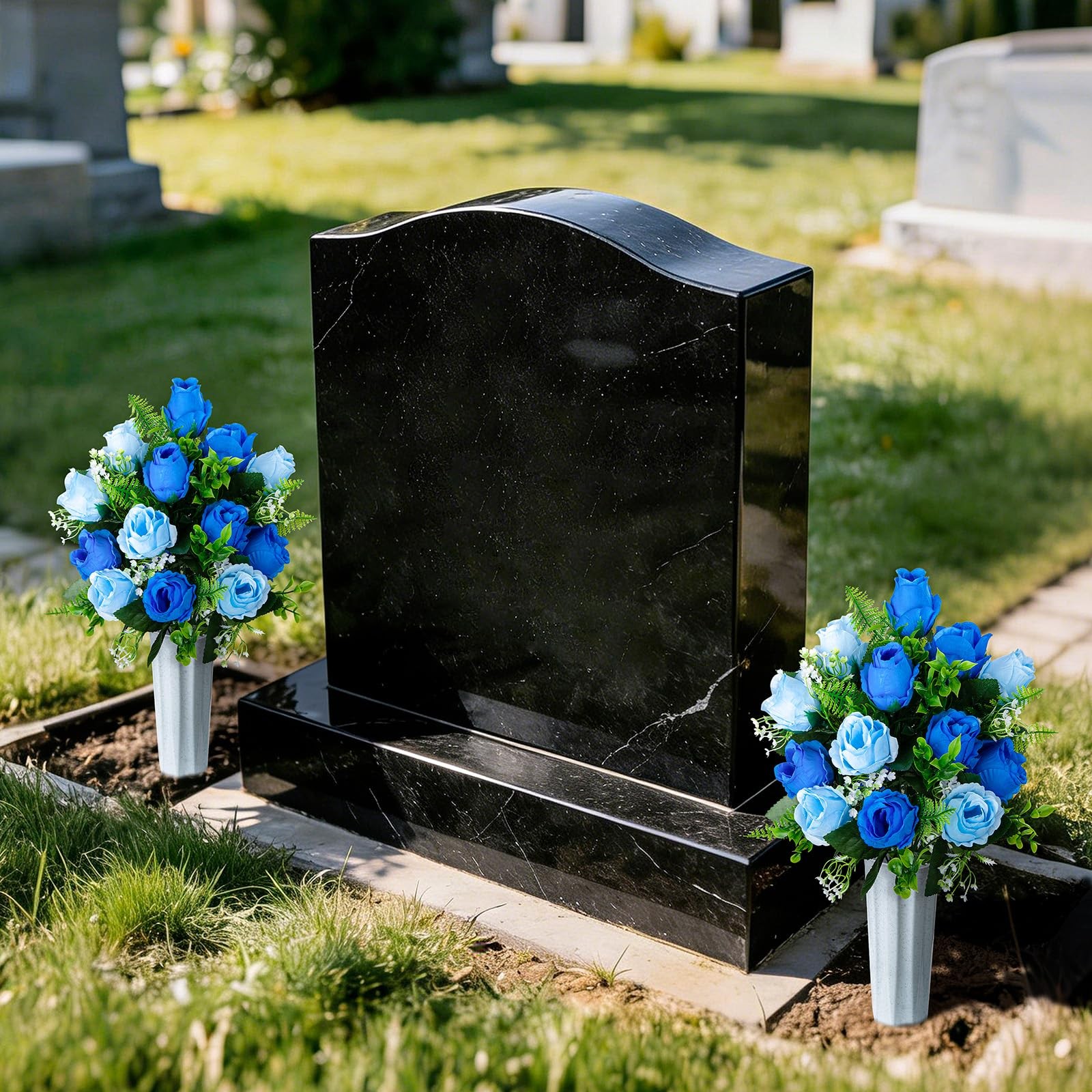 Artificial Cemetery Flowers for Grave Decorations, Artificial Memorial Roses …
