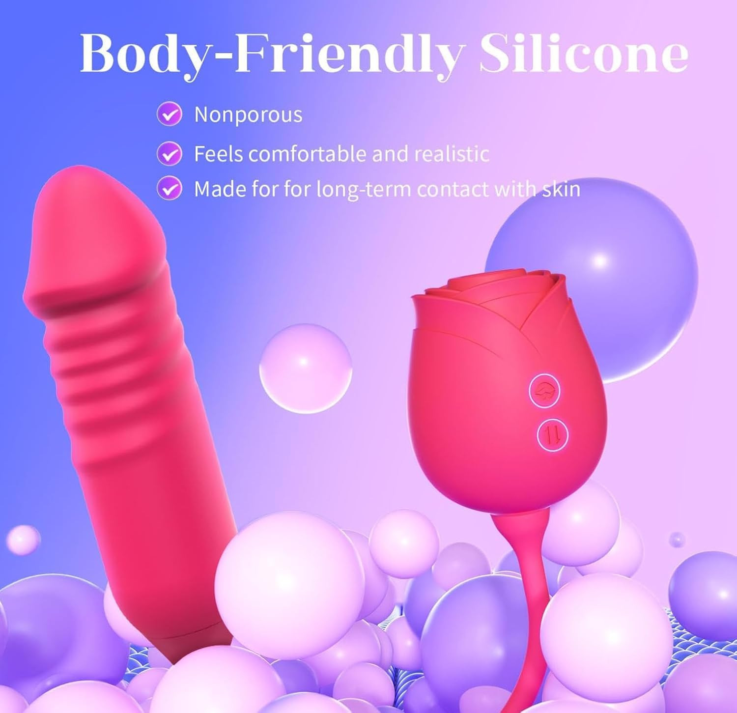 2 in 1 Rose Adult Tool for Women,Upgrade 10 Speed Washable Toy Holiday Gifts for