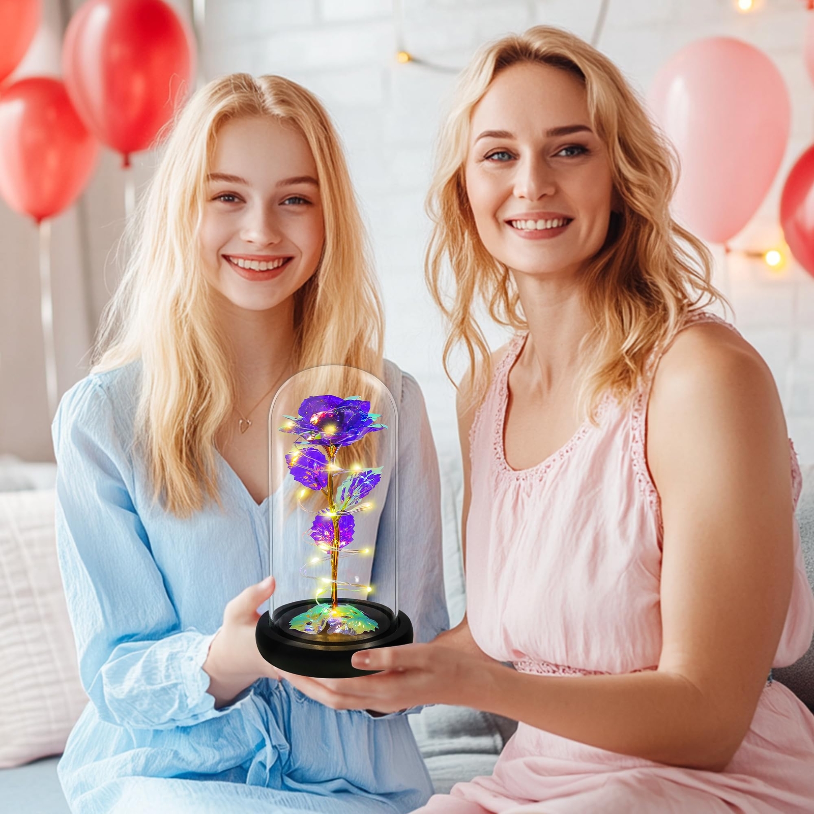 Valentines Day Gifts for Her,Birthday Gifts for Women,Purple Colorful Flowers