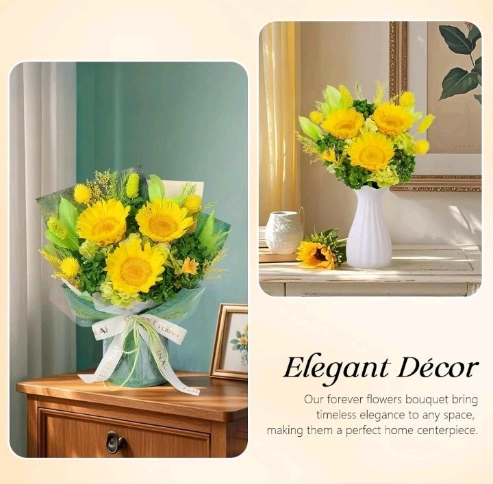 Preserved Sunflower Bouquet – Forever Flowers for Delivery, Long-Lasting Flower