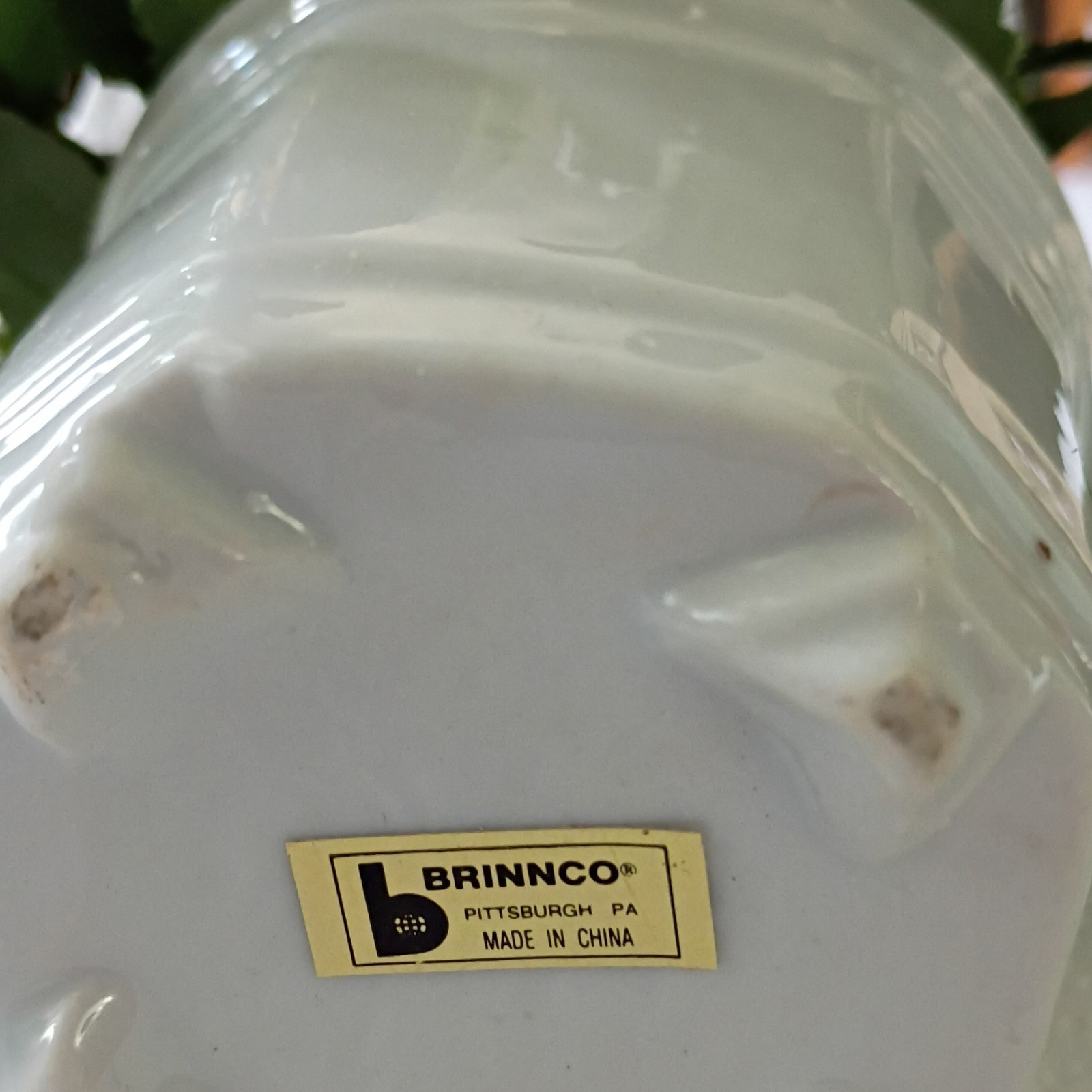 Brinnco Artificial White Rose Flower Arrangement in Ceramic Pot