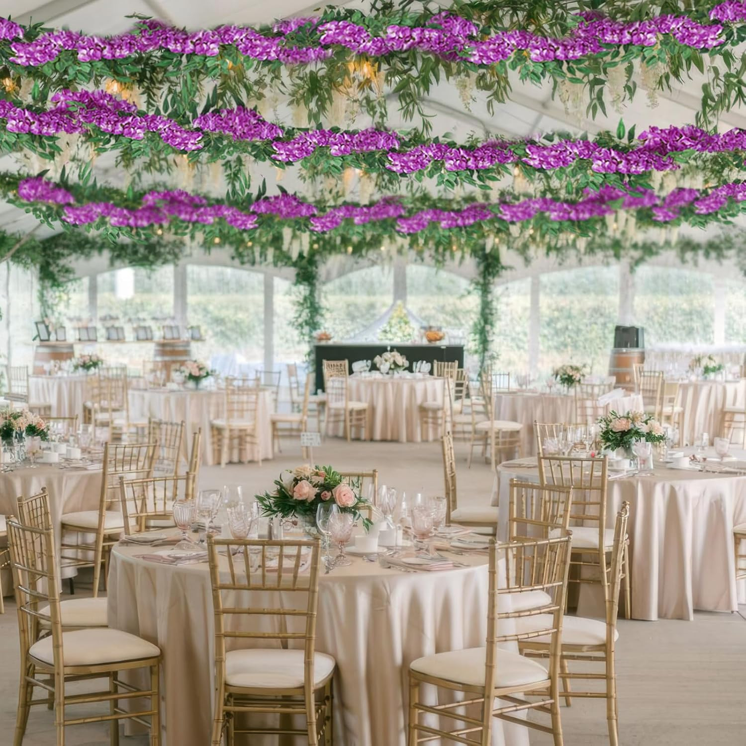 Wisteria Hanging Flowers Wisteria Flowers Vine Garland Wedding Arch Decoration P