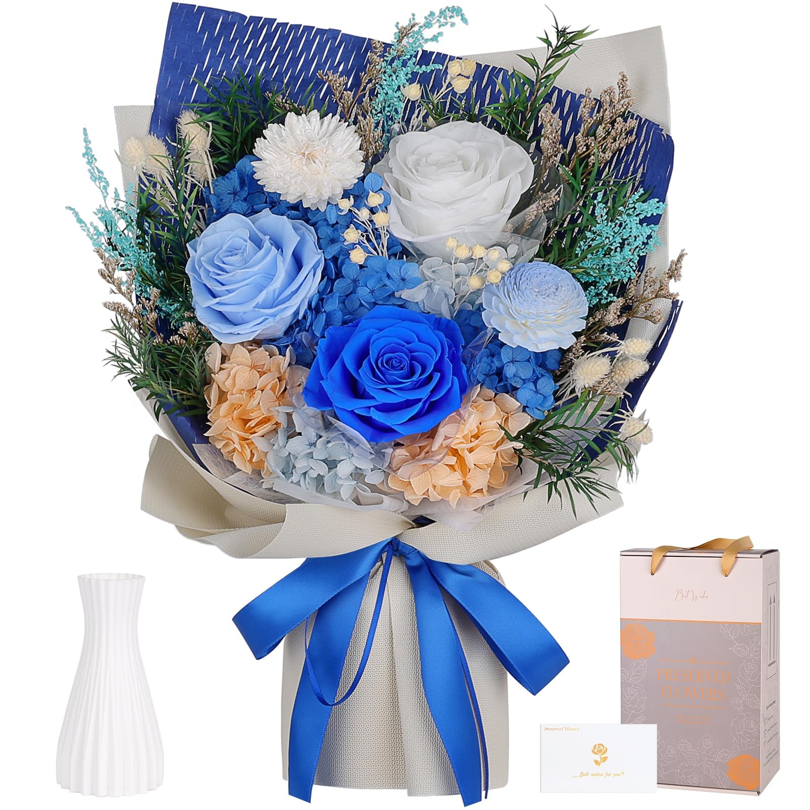 Preserved Flowers Bouquet – Forever Flowers for Delivery, Real Roses Bouquet, Mo