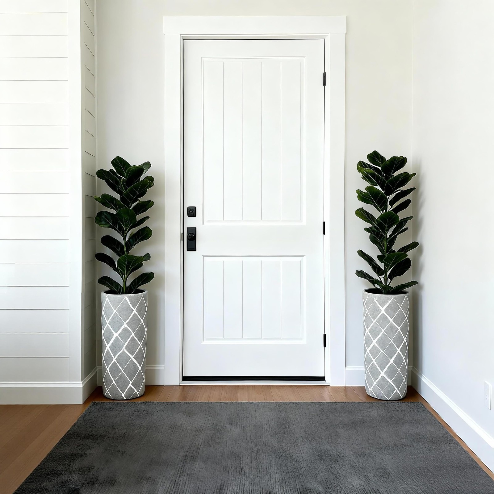 Best 2 Pack Faux Fiddle Leaf Fig Tree – 40″ Fake with Black Planter & Artificial