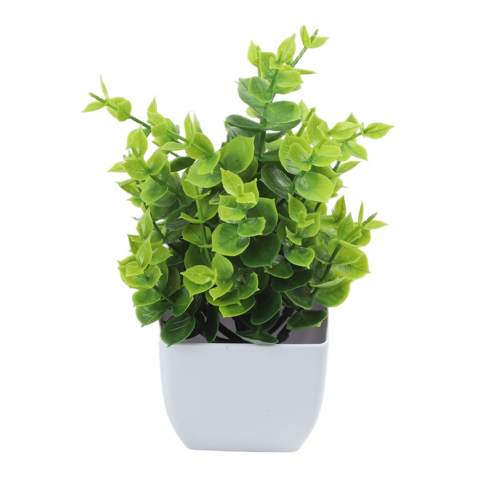 Compact Fake Lavender Eucalyptus Arrangement for Modern Home Office Desk Setup