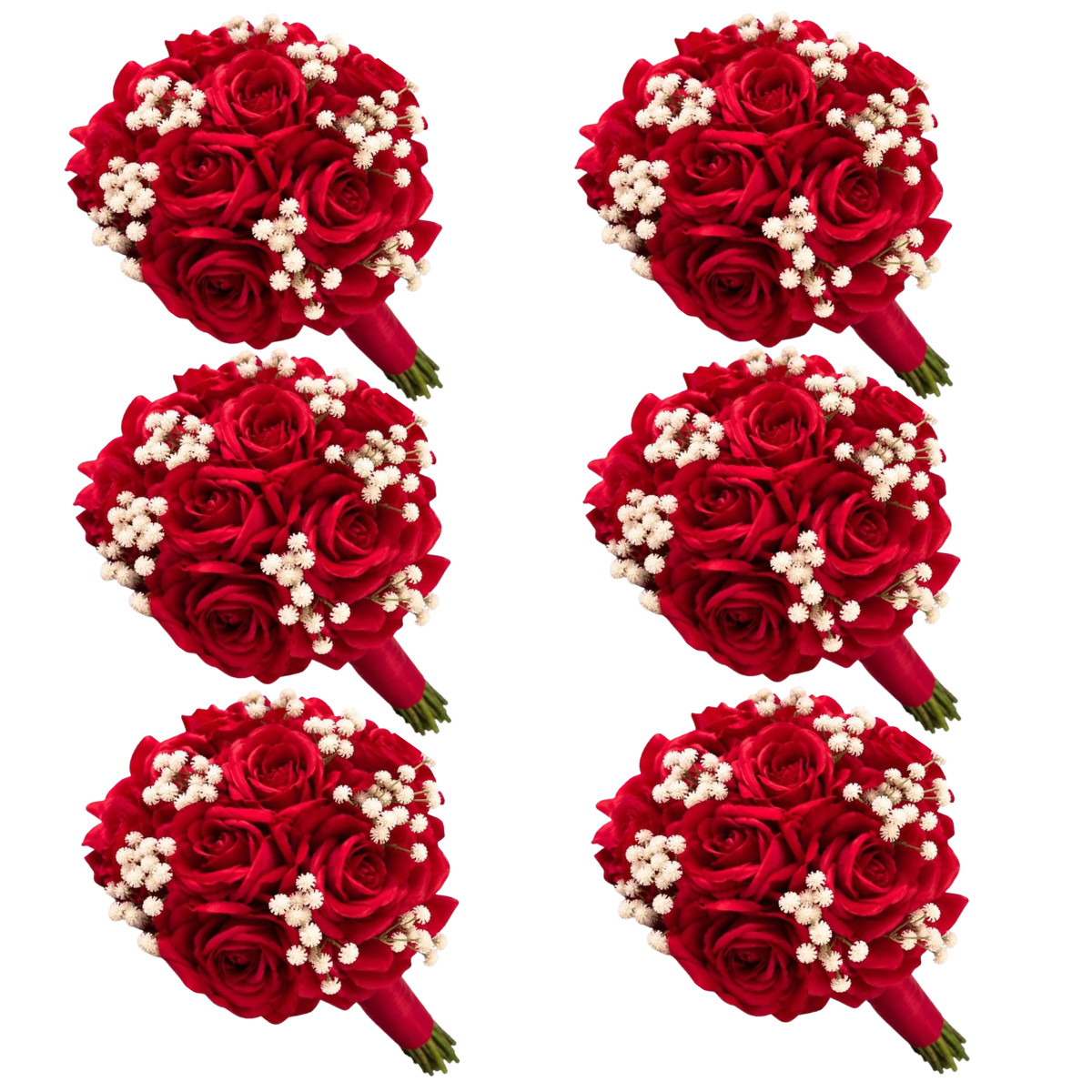 Artificial Flower Ball Centerpiece Red Rose Wedding Party Table Decor 6-PACK