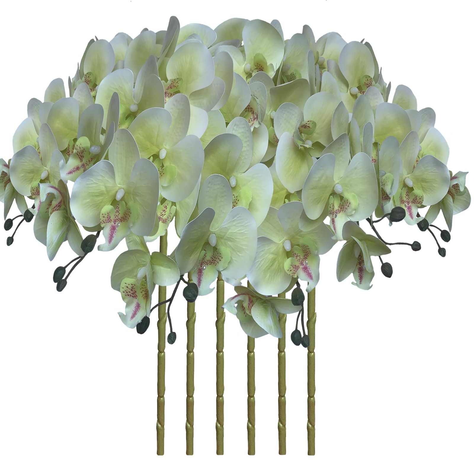 32 Inch Artificial Phalaenopsis Flowers 6 Pcs Artificial Orchid Flowers Stem …